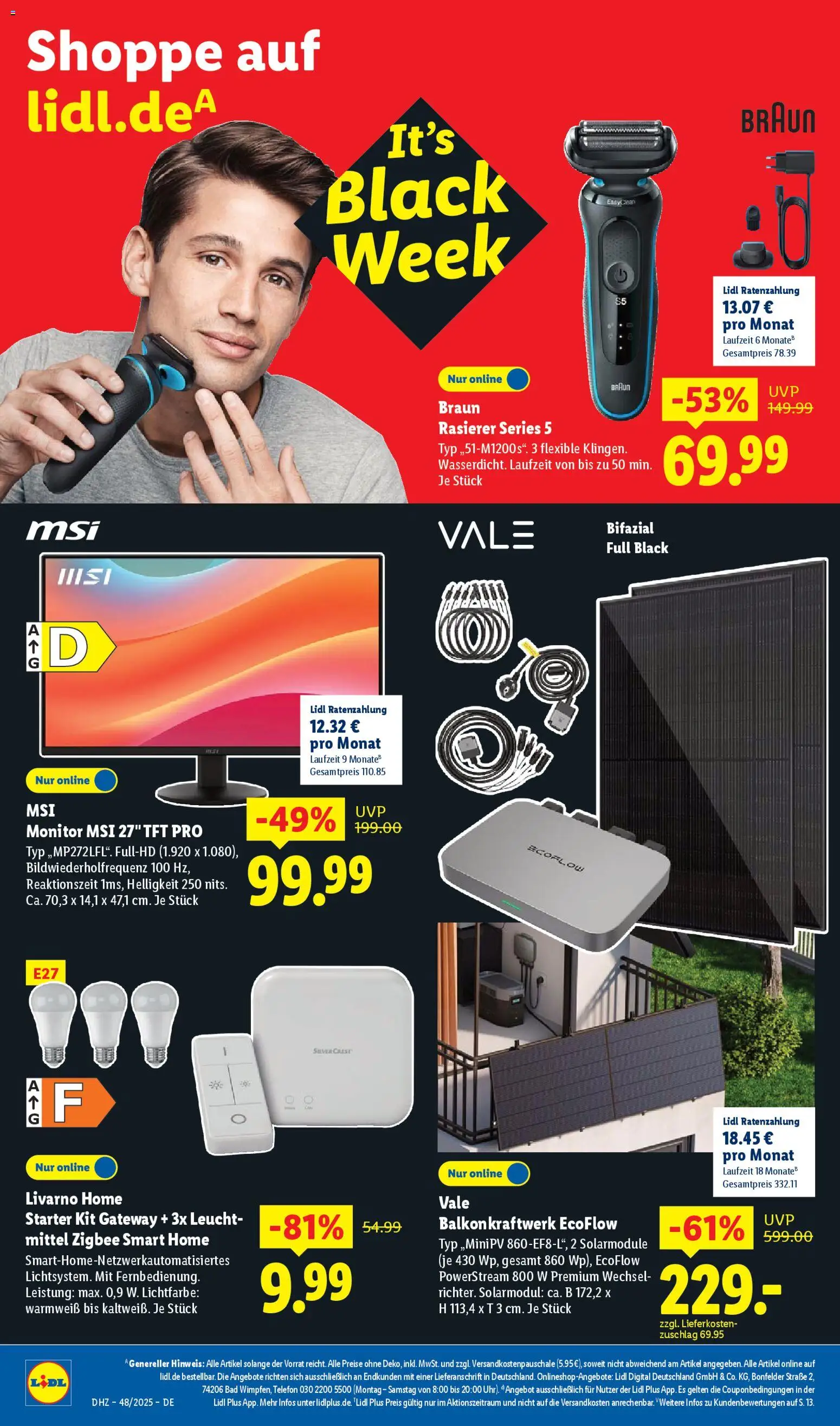 Lidl - Black Friday – gültig ab 24.11.2025 | Seite: 32 | Produkte: Rasierer, Bad, Telefon, Monitor
