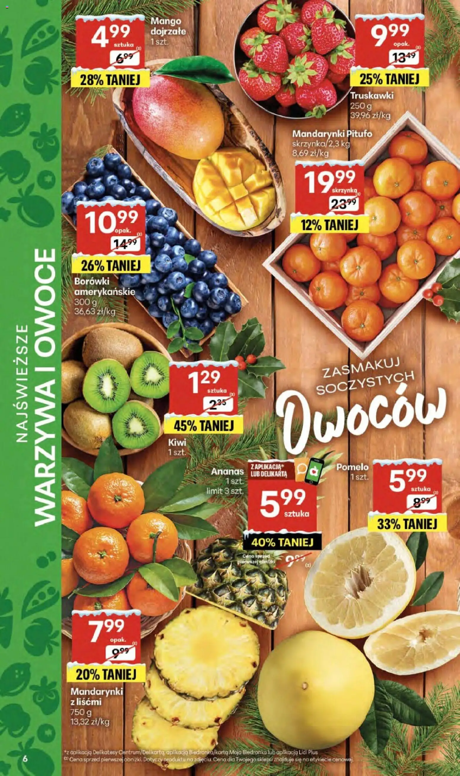 Delikatesy Centrum Gazetka od 18.12.2025 | Strona: 6 | Produkty: Pomelo, Delikatesy, Ananas, Owoce