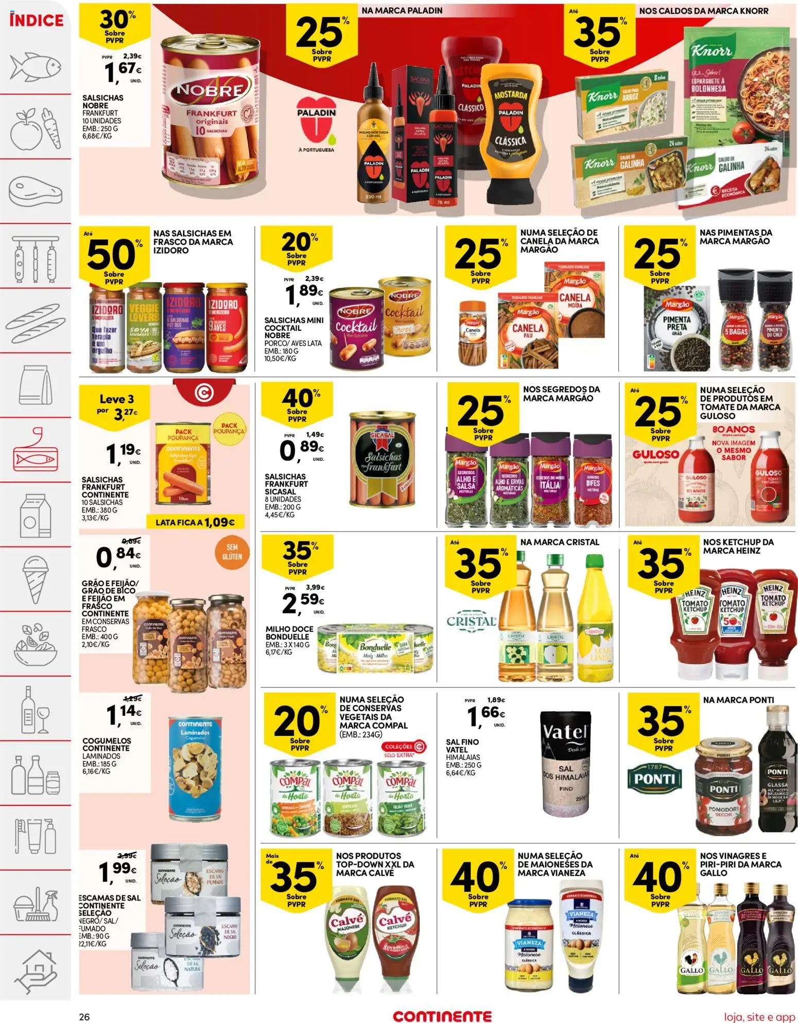 Continente folheto │ válido de 02.12.2025 | Página: 26 | Produtos: Esparguete, Knorr, Maionese, Cogumelos