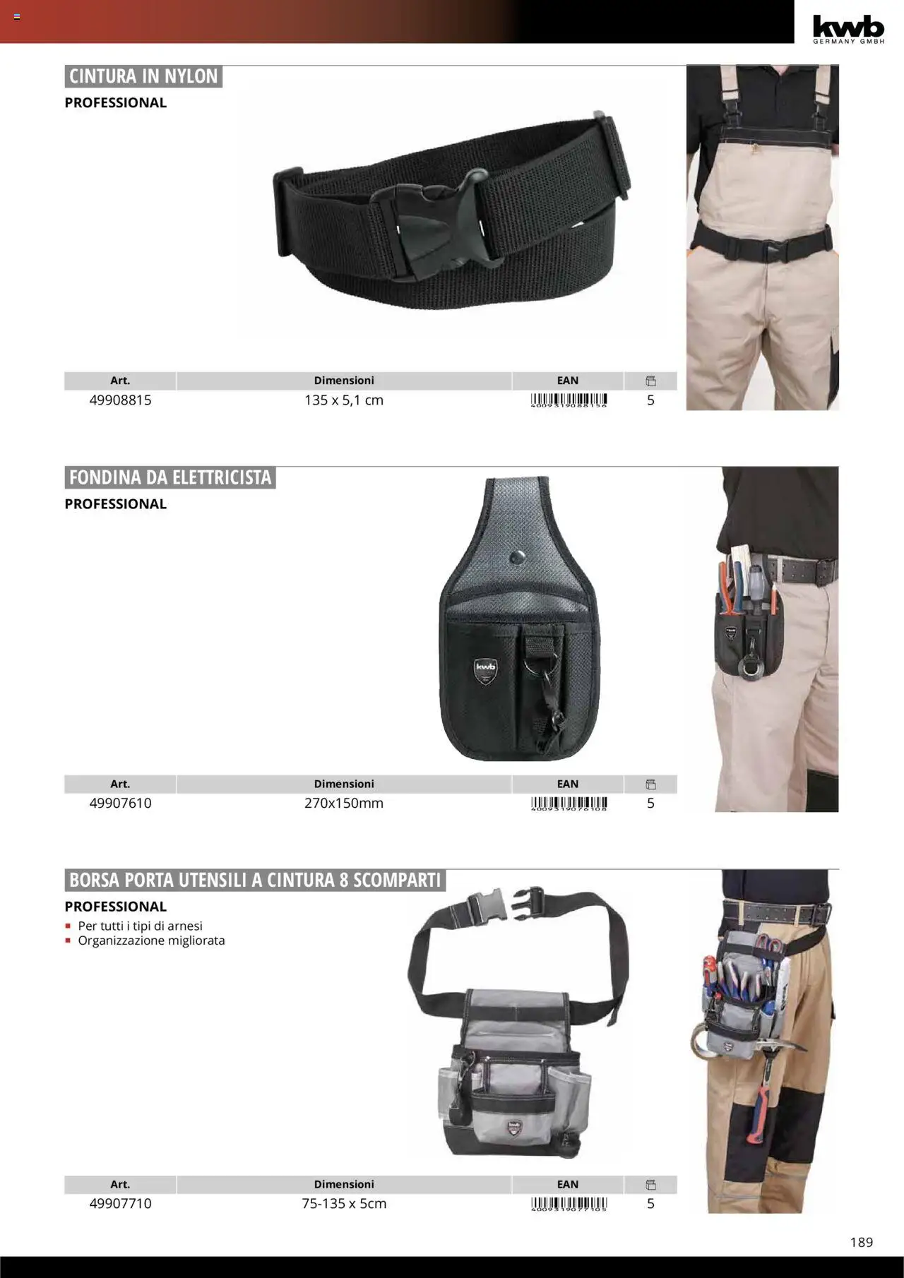 Volantino Einhell del 10.10.2025 | Pagina: 191 | Prodotti: Cintura, Borsa