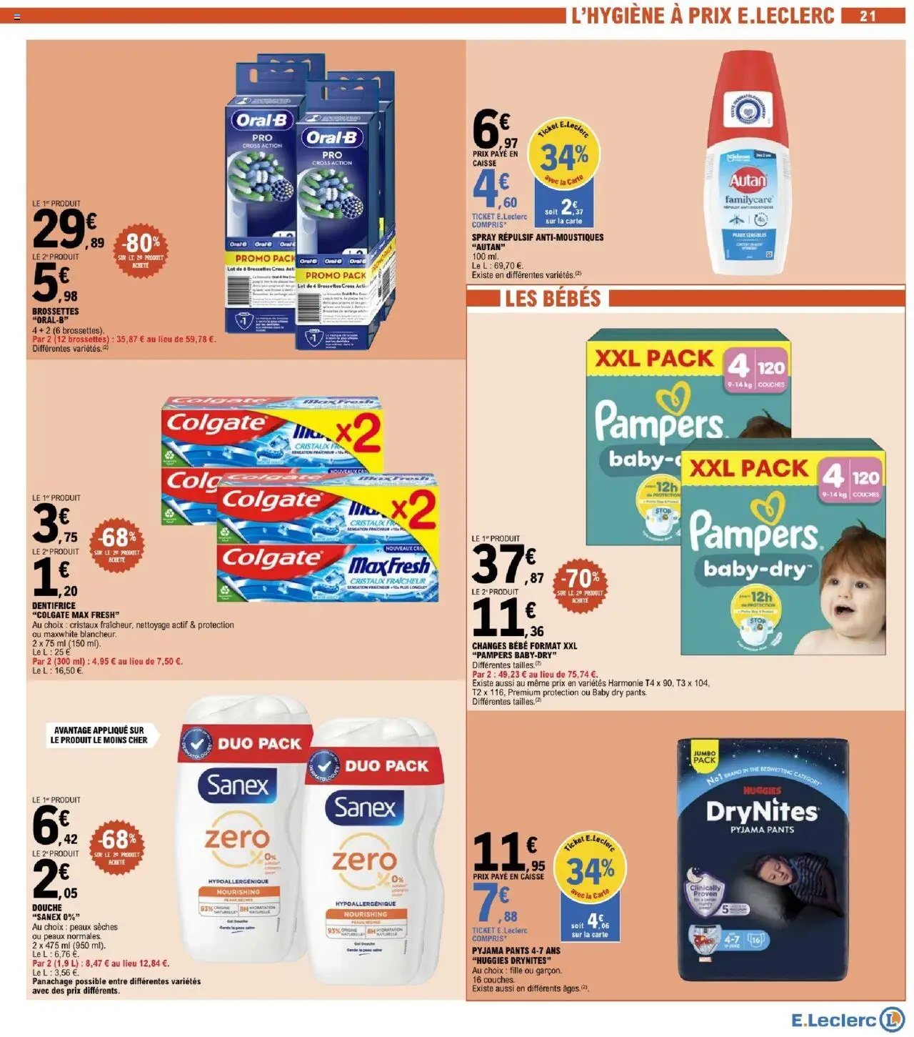  | Page: 21 | Produits: Couches, Pampers, Dentifrice, Douche