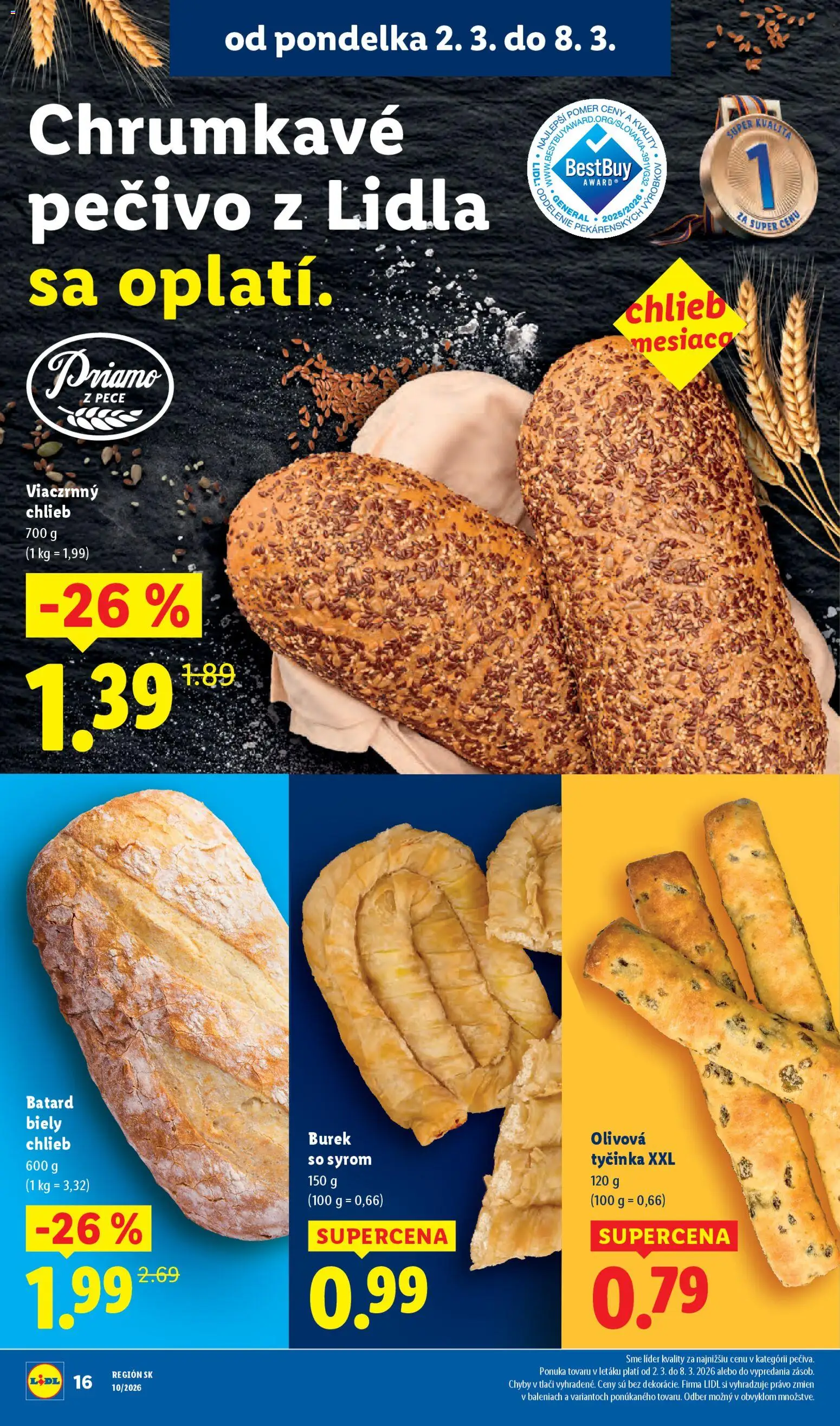 Nové Lidl akcie – leták je platný od 05.03.2026 | Strana: 57 | Produkty: Chlieb