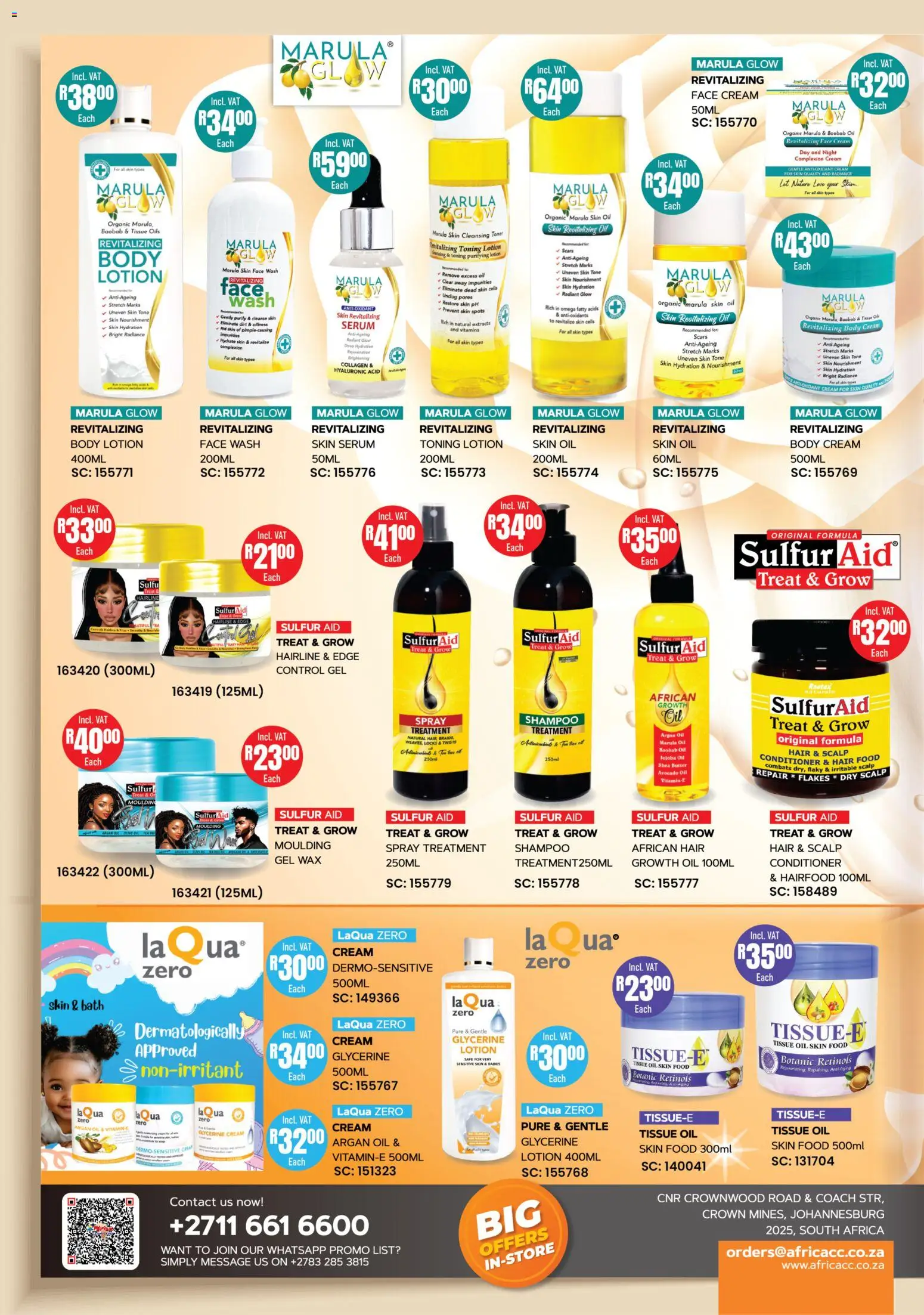 New Africa Cash & Carry catalogue – valid from 31.03.2026 | Page: 3 | Products: Toner, Vitamins, Oil, Shampoo