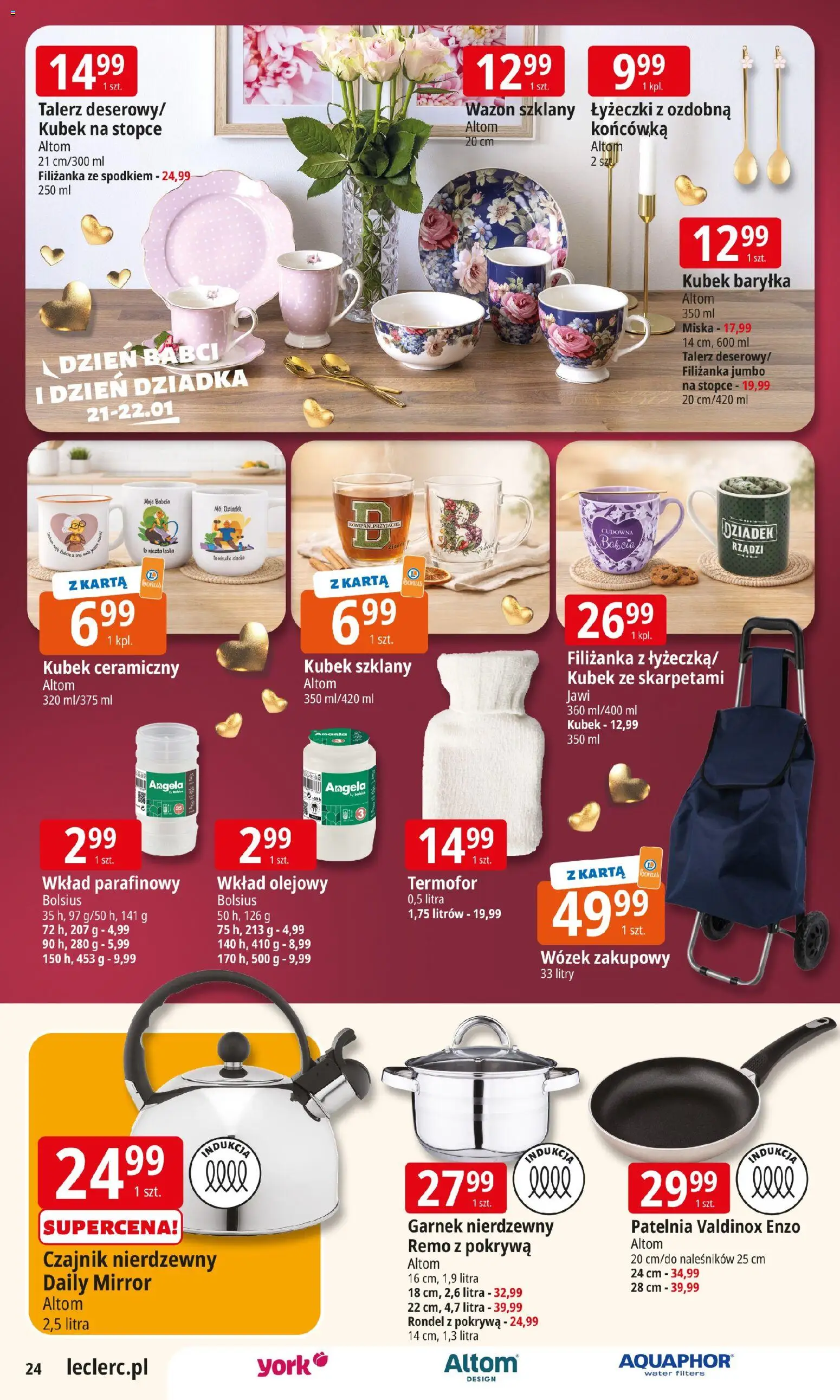 E.Leclerc Gazetka - Radom od 13.01.2026 | Strona: 24 | Produkty: Karta, Czajnik, Garnek, Patelnia