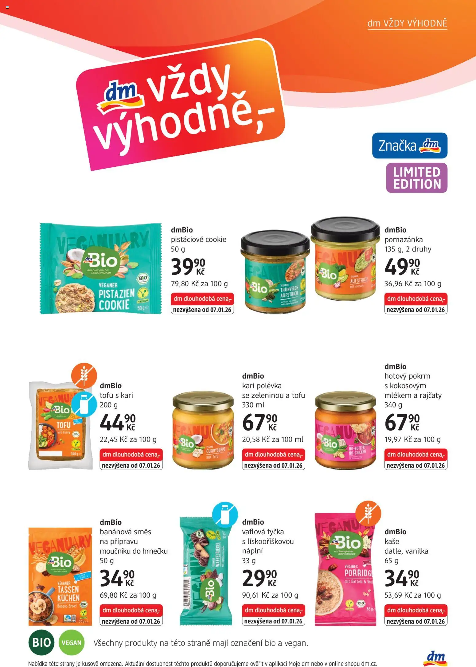 dm drogerie leták od 09.01.2026 | Strana: 5 | Produkty: Vegan, Tofu, Pomazánka, Kaše