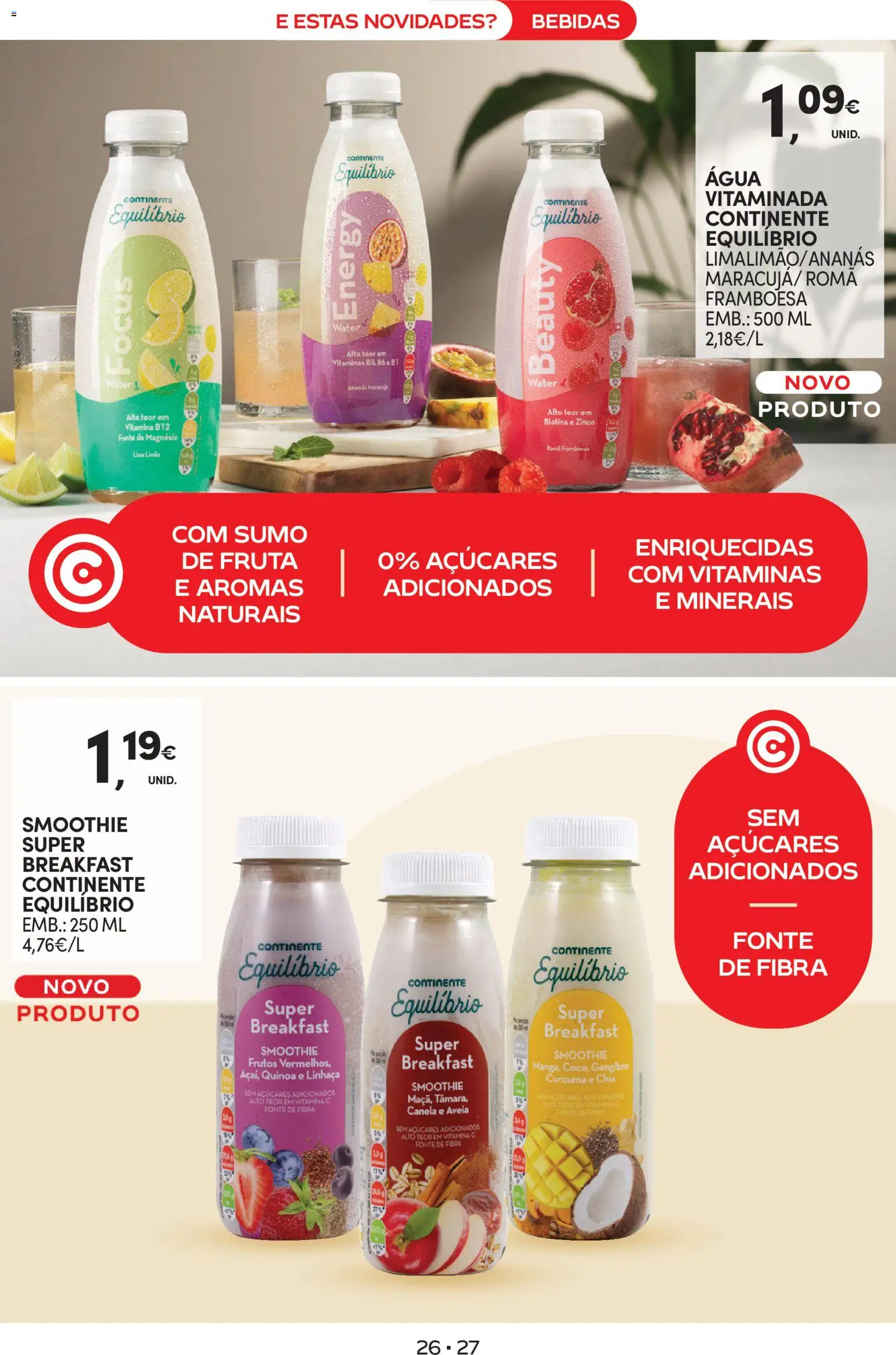 Continente - Novidades de que toda a gente gosta │ válido de 10.02.2026 | Página: 27 | Produtos: Agua, Aveia, Canela, Vitamina c
