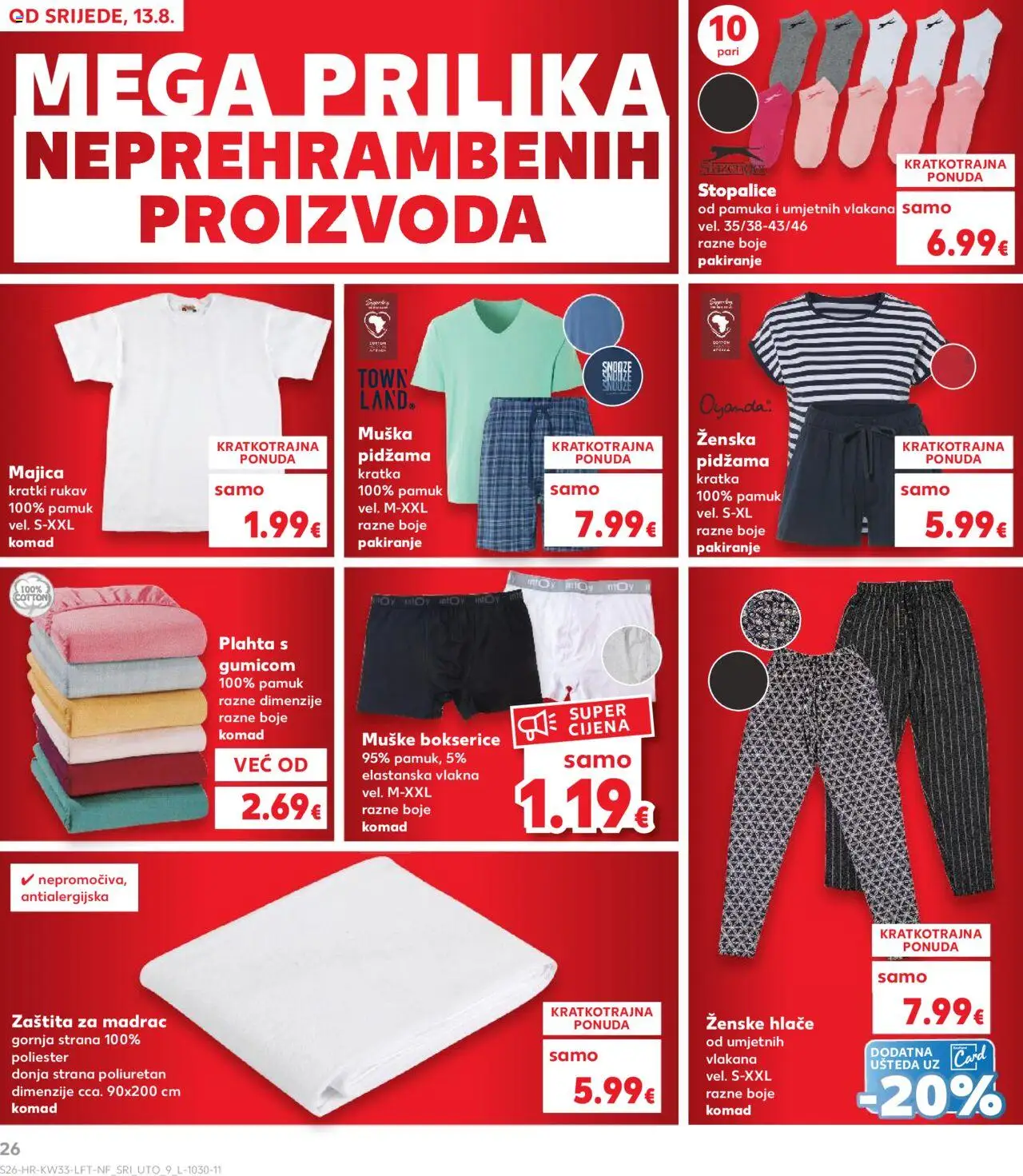 Kaufland katalog | vrijedi od 13.08.2025 | Stranica: 26 | Proizvodi: Majica, Hlače, Plahta, Pidžama