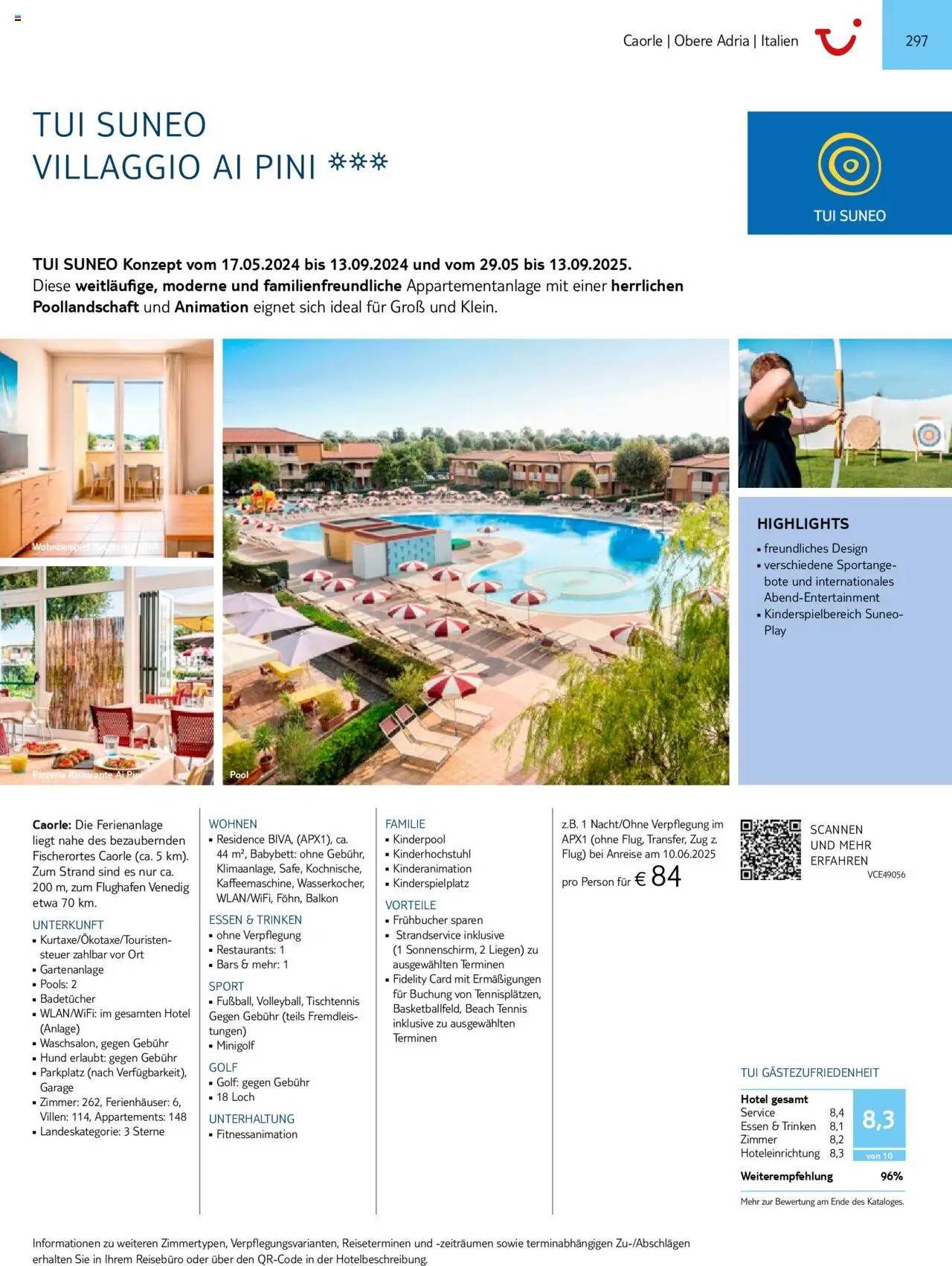 Aida - Urlaub mit eigener Anreise 2025/26 – gültig ab 01.11.2024 | Seite: 297 | Produkte: Ristorante, Babybett
