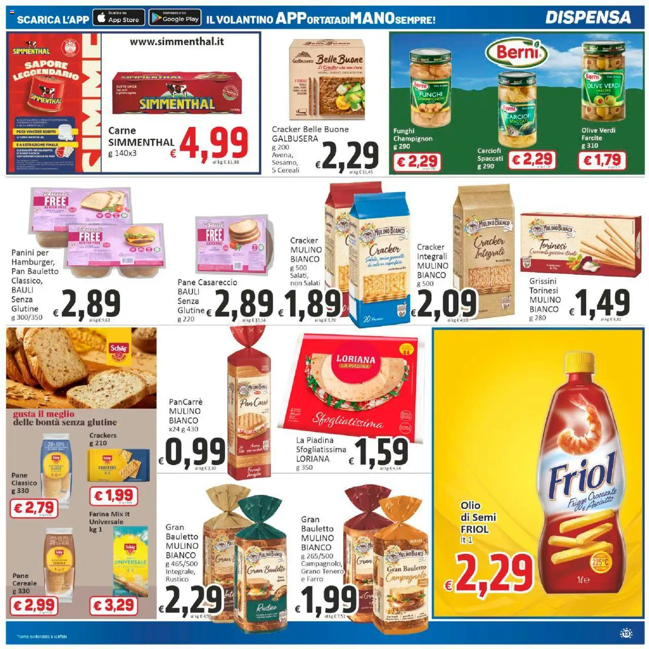 Volantino Paghi Poco del 10.10.2025 | Pagina: 13 | Prodotti: Pane, Olio, Crackers, Scaffale