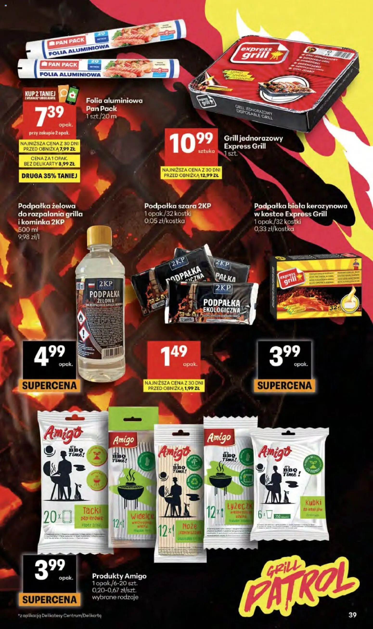 Delikatesy Centrum gazetka - Sklepy Własne od 23.04.2026 | Strona: 39 | Produkty: Grill, Delikatesy, Grill jednorazowy