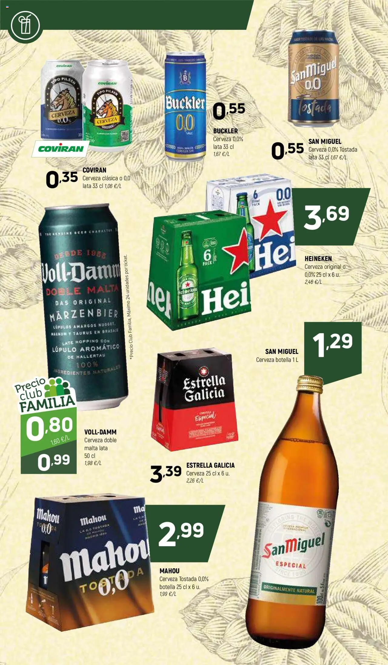 Coviran ofertas │ válido desde el 26.08.2025 | Página: 12 | Productos: Κρεμάστρα, Cerveza, Σπανάκι