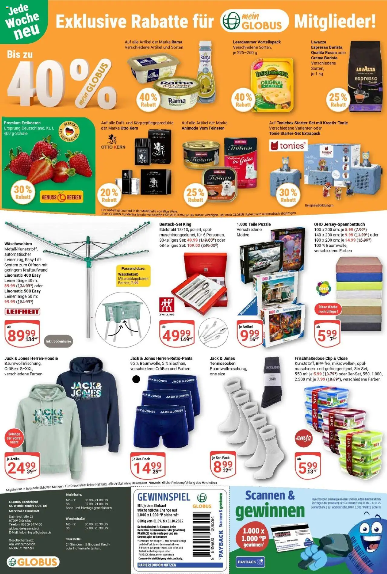 Globus prospekt Grünstadt	 – gültig ab 01.09.2025 | Seite: 30 | Produkte: Lavazza, Rama, Duft, Leerdammer