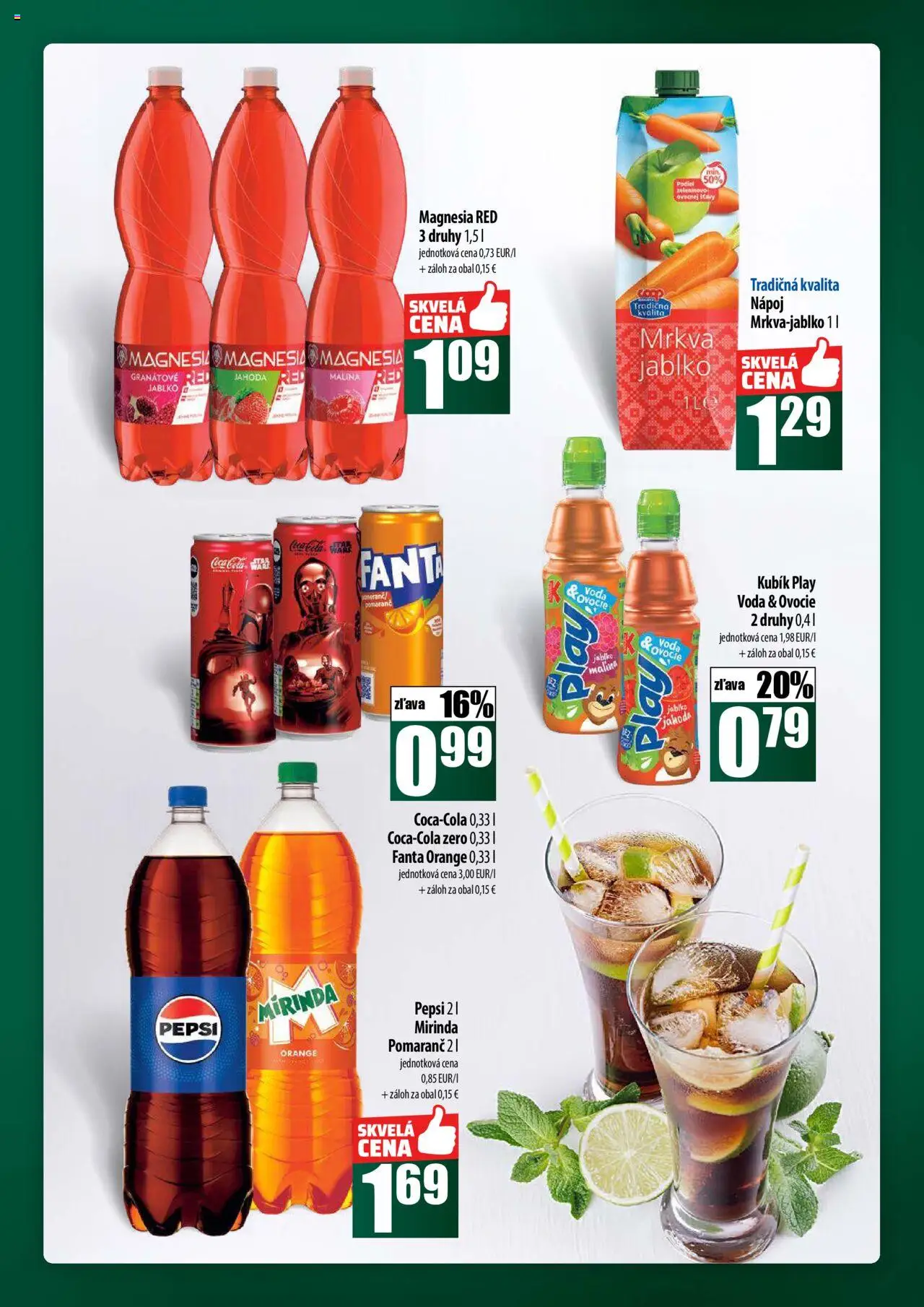Nové COOP Jednota akcie – leták je platný od 16.10.2025 | Strana: 51 | Produkty: Magnesia, Fanta, Voda, Ovocie