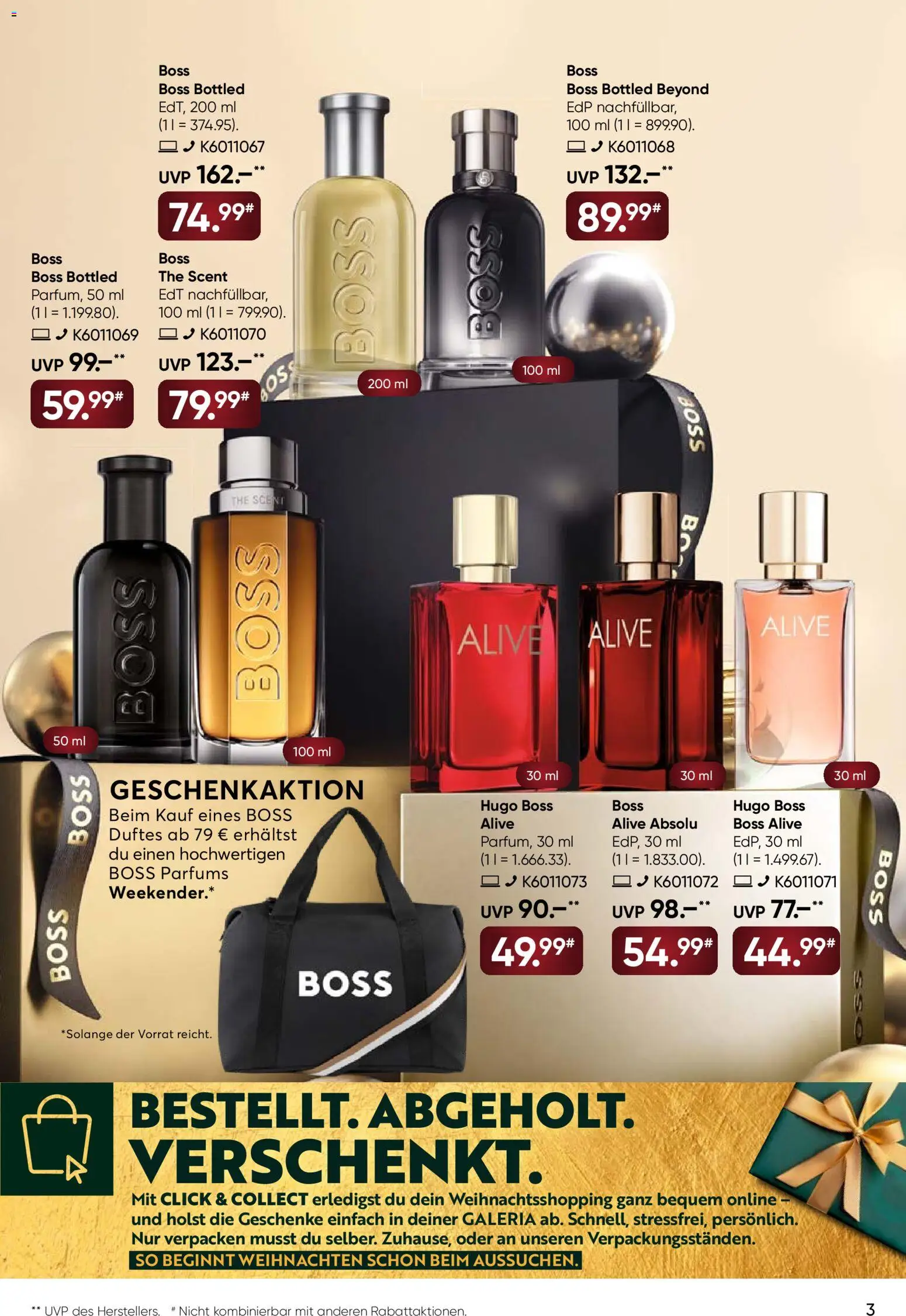 Galeria Karstadt Kaufhof Prospekt 	 – gültig ab 10.12.2025 | Seite: 3 | Produkte: Hugo