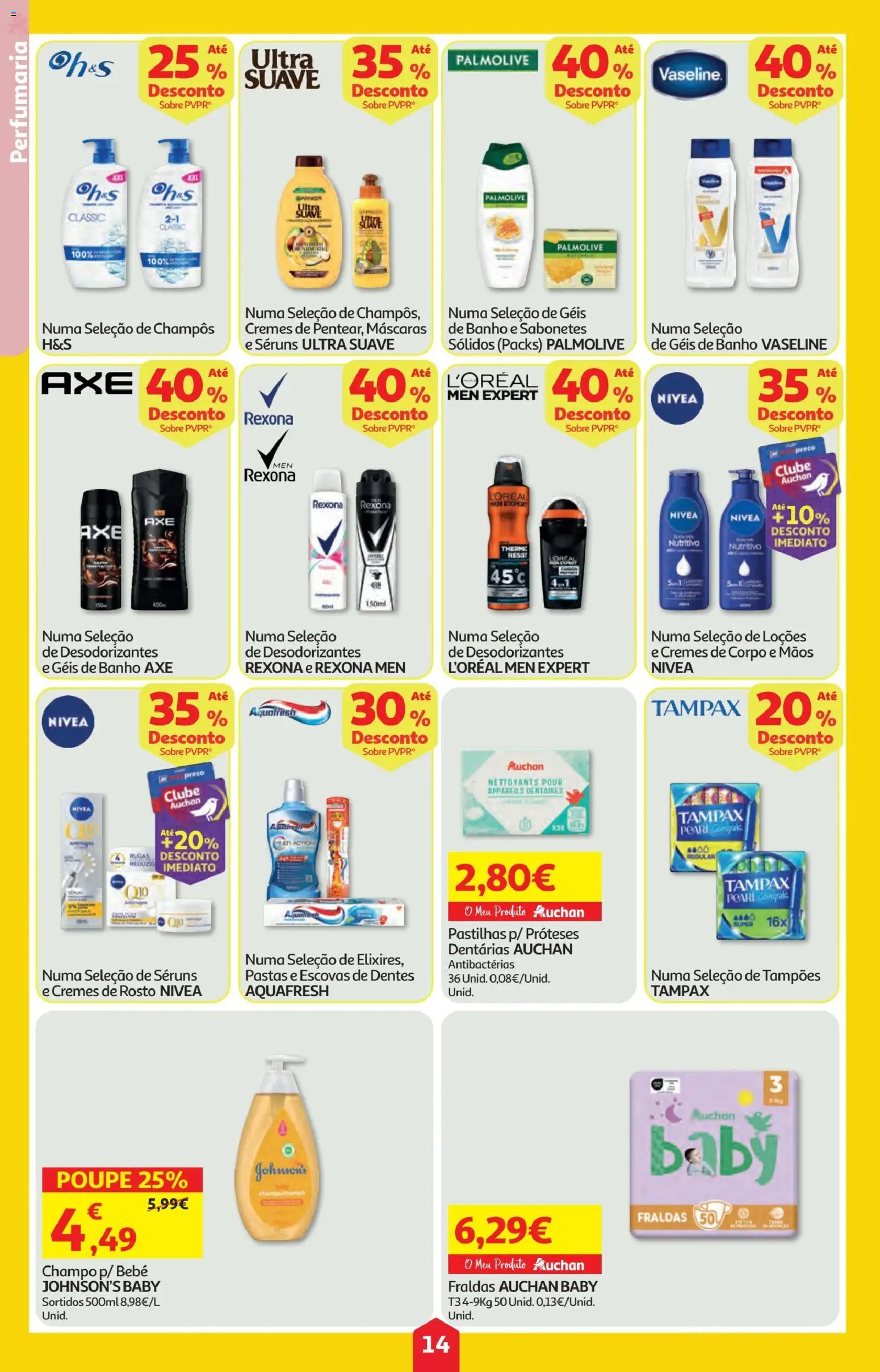 Minipreço folheto │ válido de 26.03.2026 | Página: 14 | Produtos: Fraldas, Banho