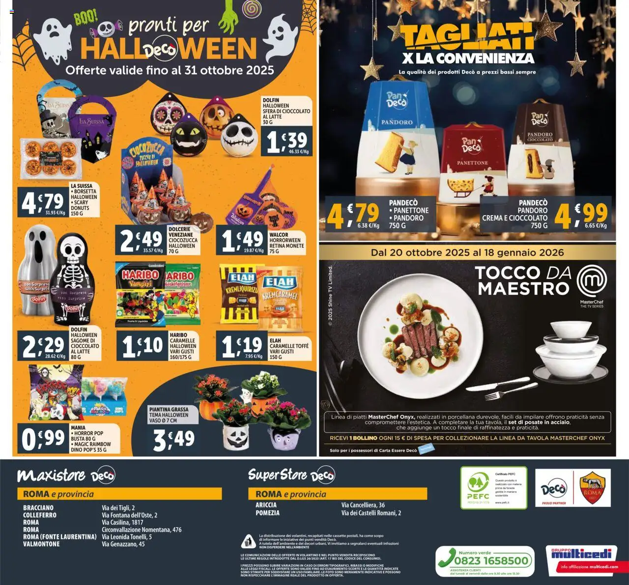 Volantino Decò del 16.10.2025 | Pagina: 20 | Prodotti: Crema, Pandoro, TV, Vaso