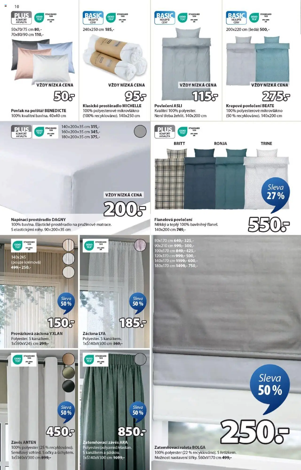 JYSK leták - Slevy od 29.09.2025 | Strana: 10 | Produkty: Závěs, Krepové povlečení, Polštář, Prostěradlo