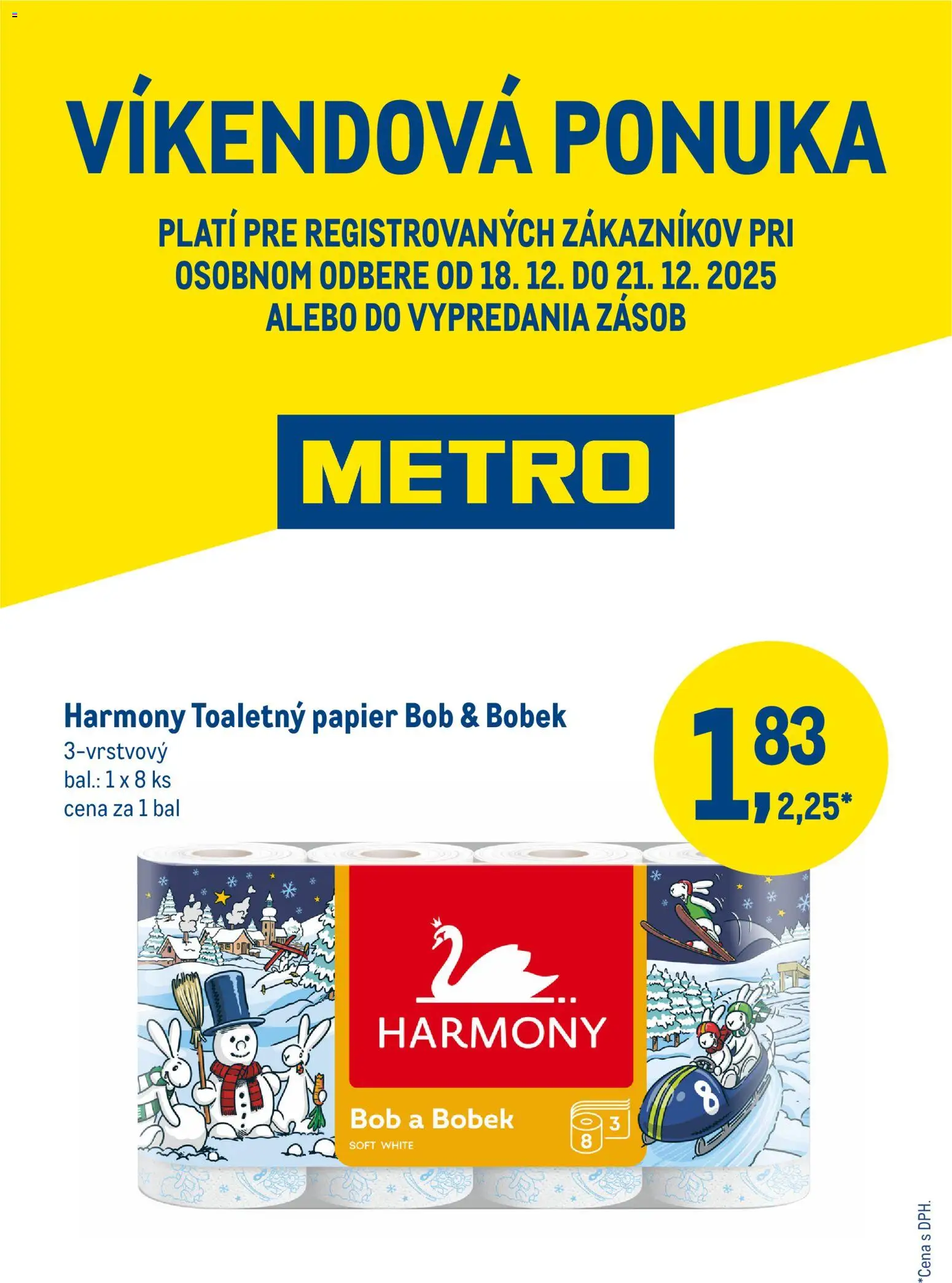 Nové Metro akcie – leták je platný od 18.12.2025 | Strana: 1 | Produkty: Toaletný papier
