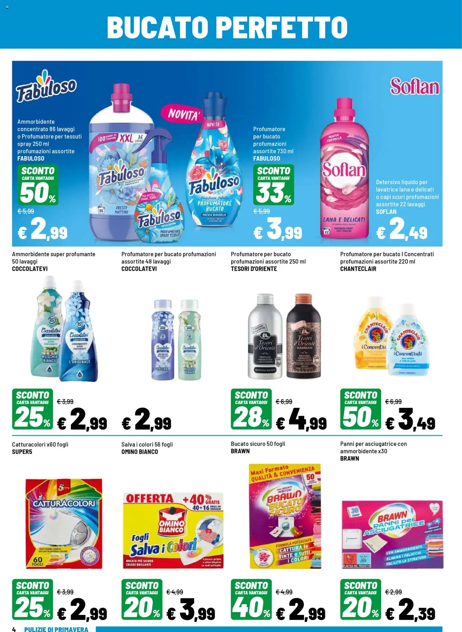 Volantino Iper del 07.04.2026 | Pagina: 4 | Prodotti: Ammorbidente, Lavatrice, Asciugatrice