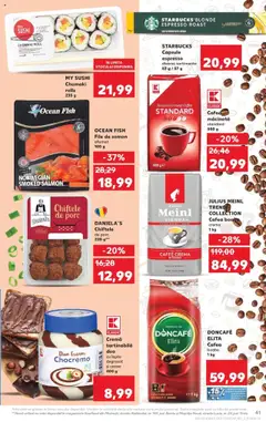 Ofertele Kaufland valabile de la 22.10.2025 | Pagină: 41 | Produse: Lapte, Cremă, Cafea, Chiftele