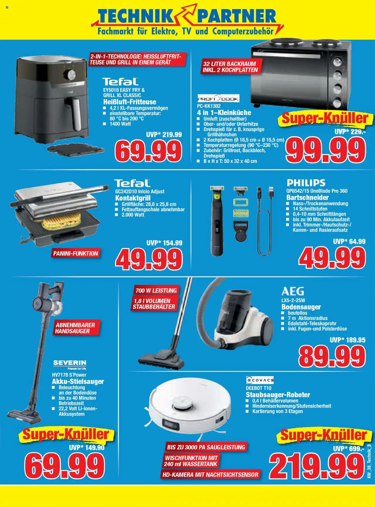 HERKULES - Technik Partner – gültig ab 15.09.2025 | Seite: 3 | Produkte: Philips, Grill, Heißluftfritteuse, TV