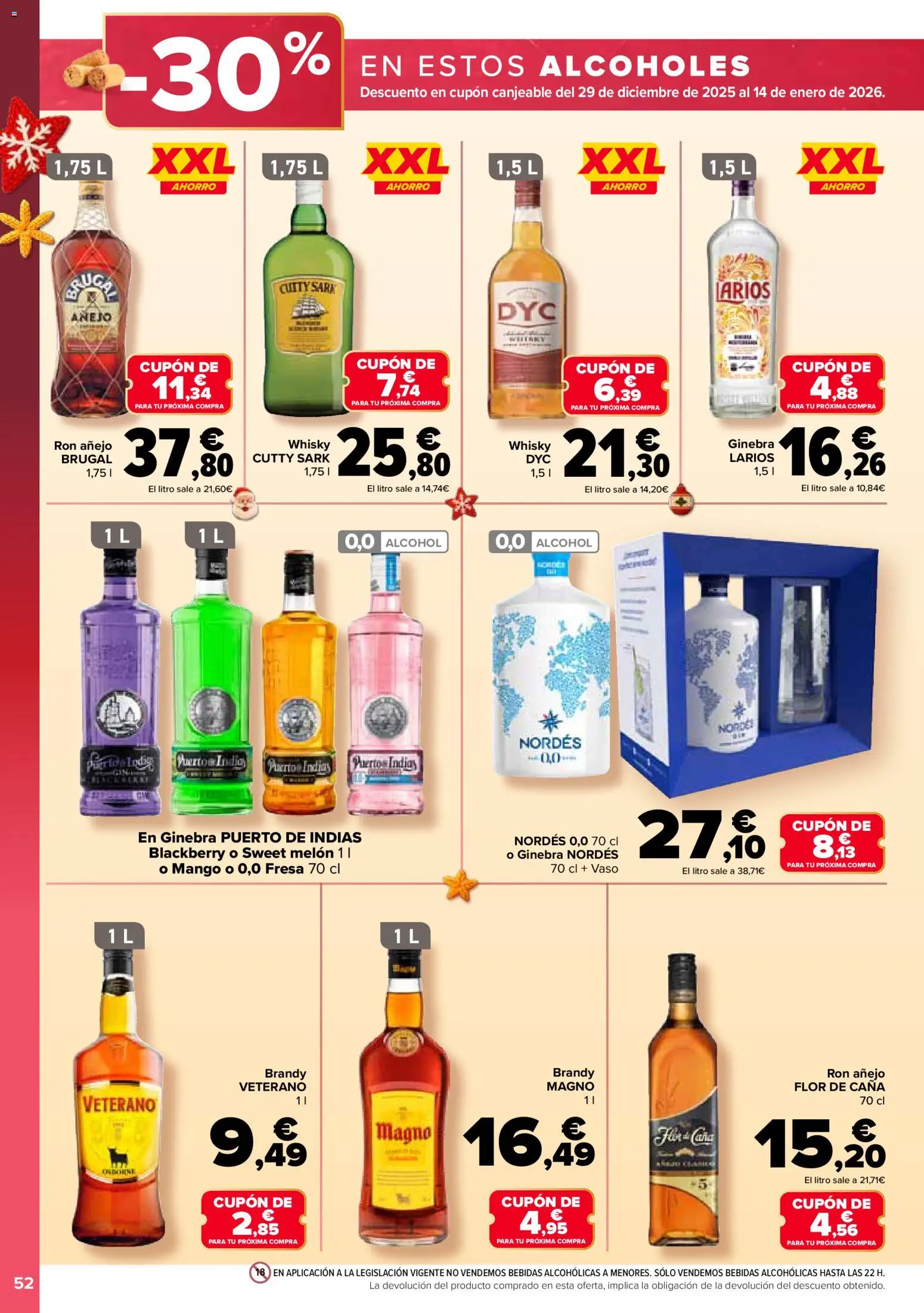 Carrefour folleto │ válido desde el 12.12.2025 | Página: 54 | Productos: Ron, Ginebra, Whisky, Μαύρο πιπέρι