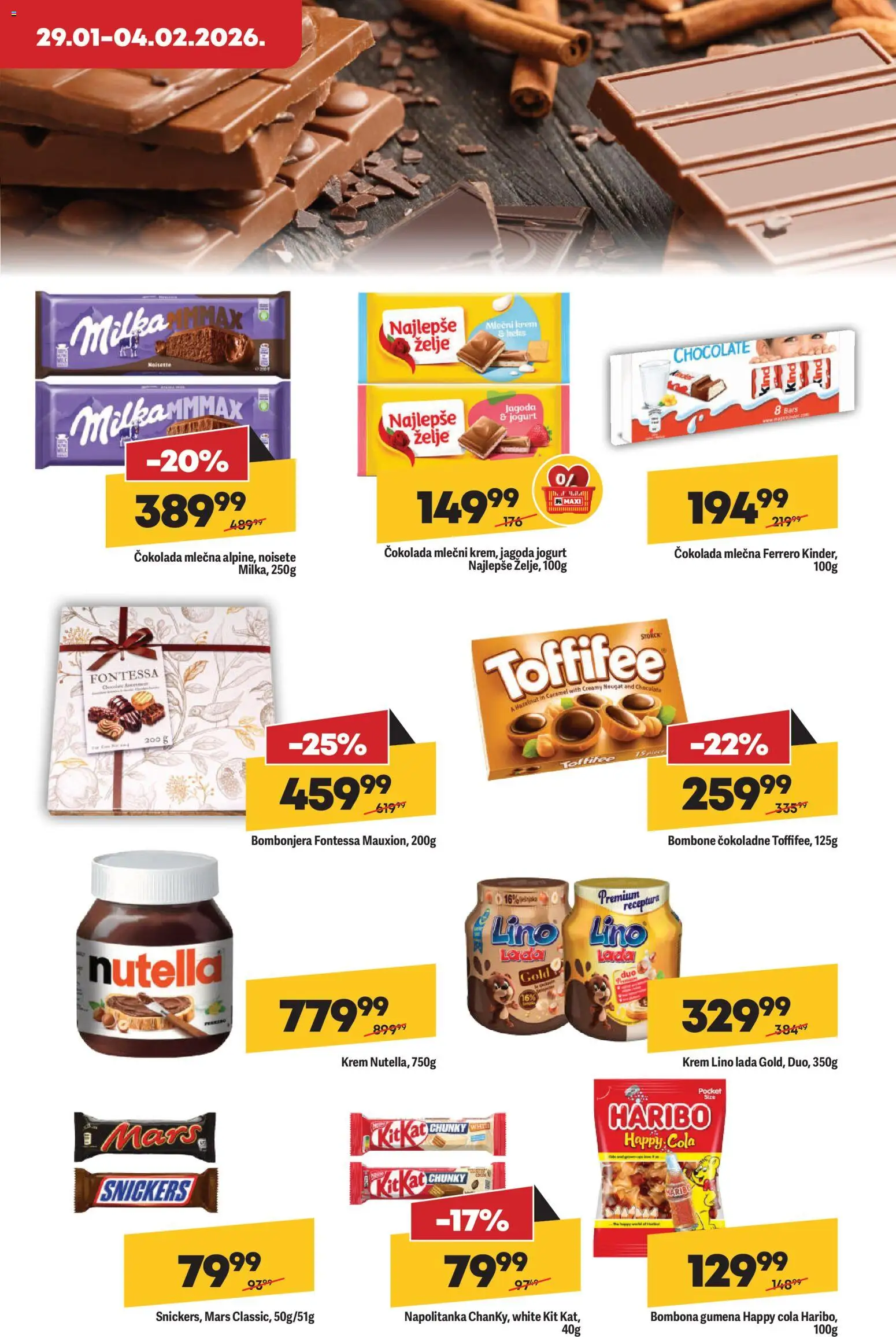 Maxi katalog - važi od 29.01.2026 | Strana: 19 | Proizvode: Bombone, Milka, Jagoda, Čokolada
