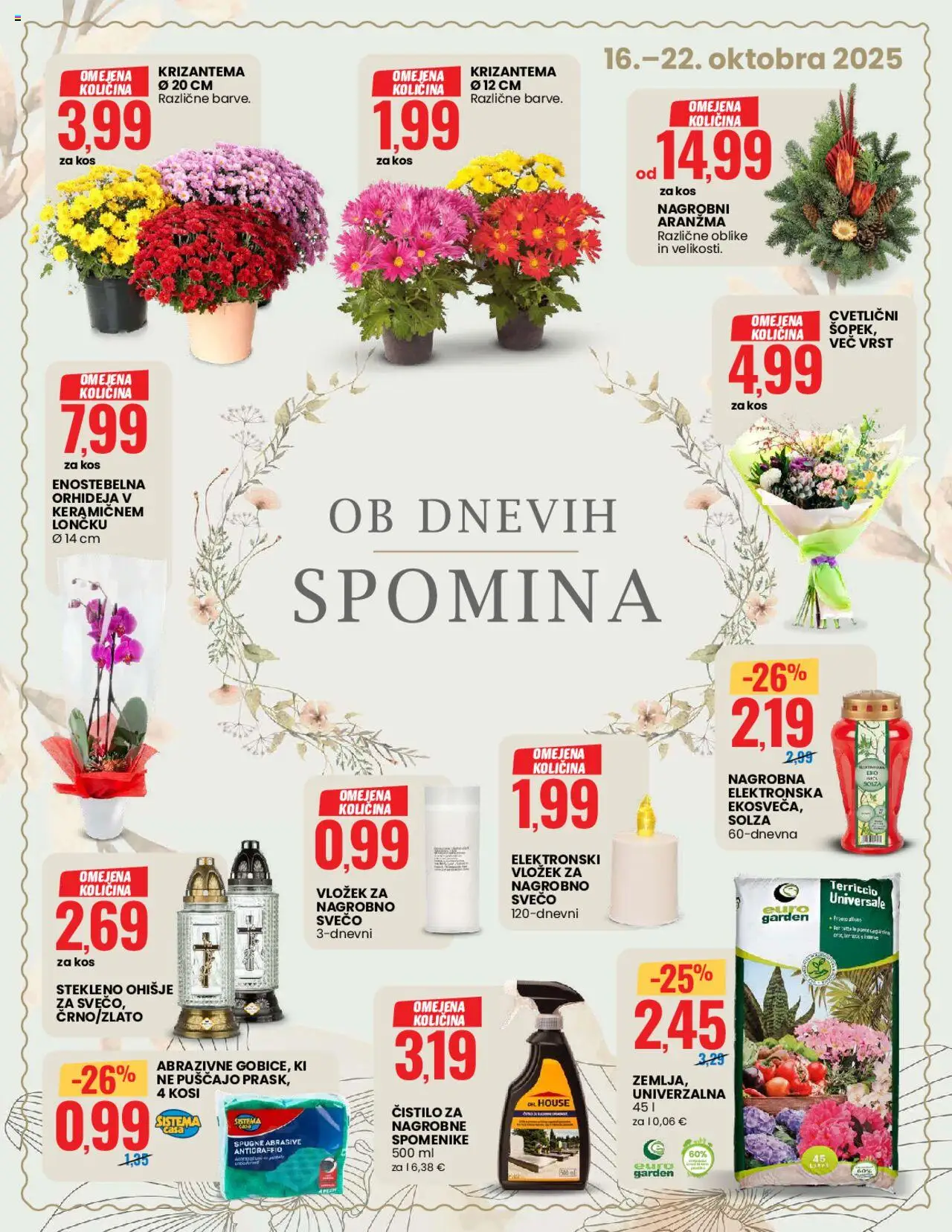 Novi Eurospin katalog ponudbe – veljaven od 16.10.2025 | Stran: 12 | Izdelki: Šopek, Kos
