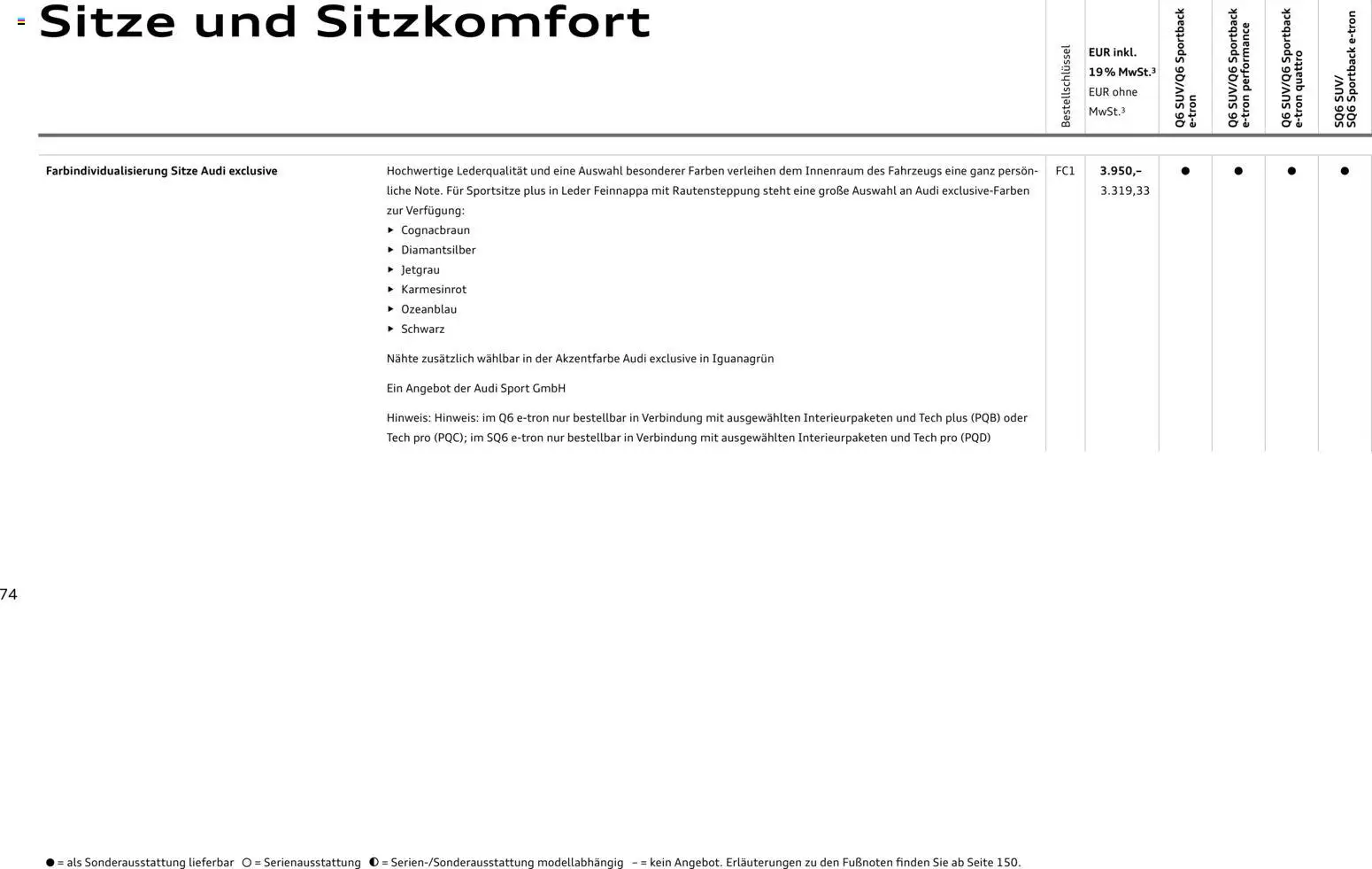 Audi Prospekt 	 – gültig ab 28.10.2025 | Seite: 74
