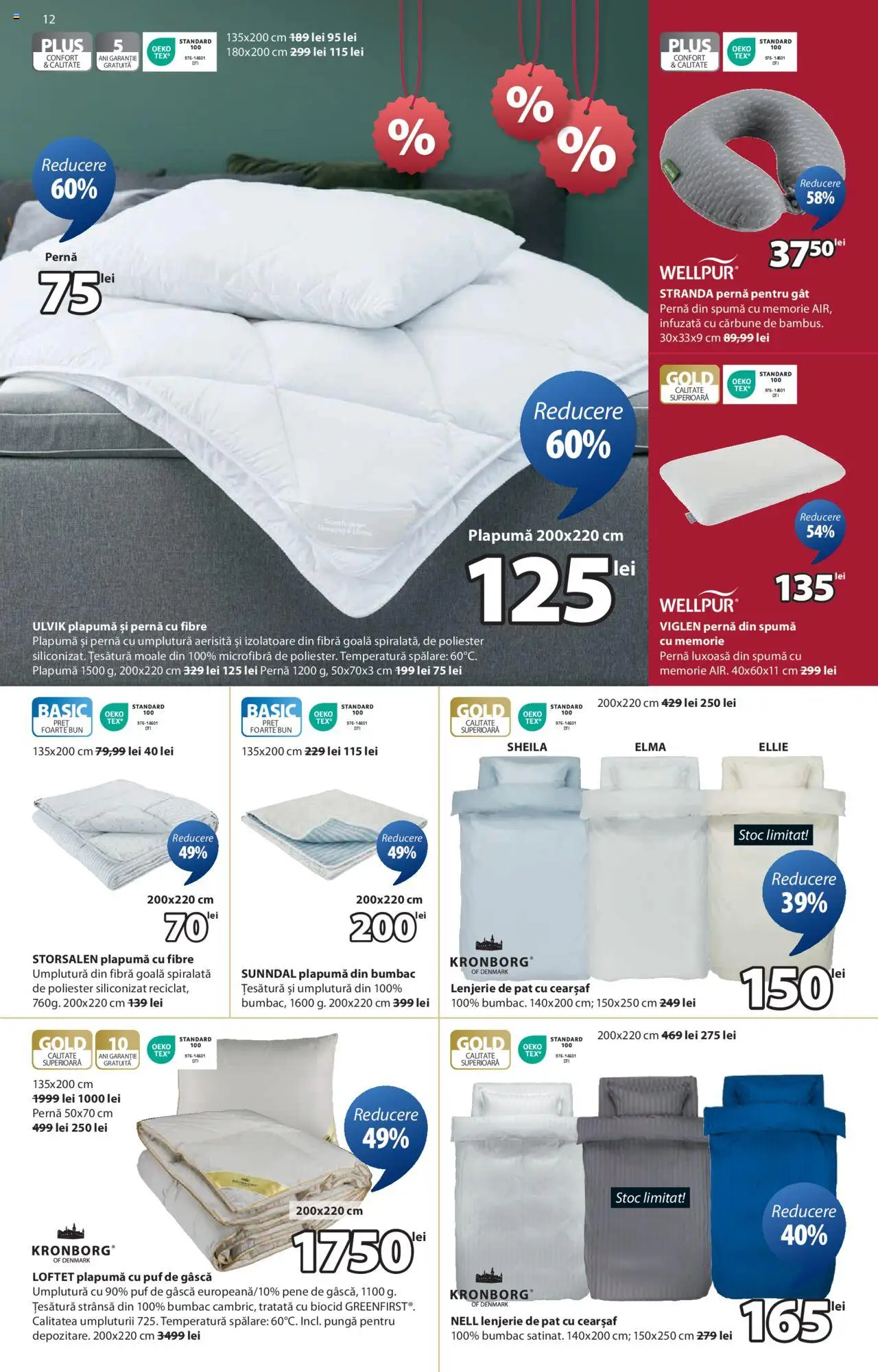 Catalog JYSK – valabil de la 05.06.2025 | Pagină: 12 | Produse: Pat, Lenjerie de pat, Pernă, Plapumă