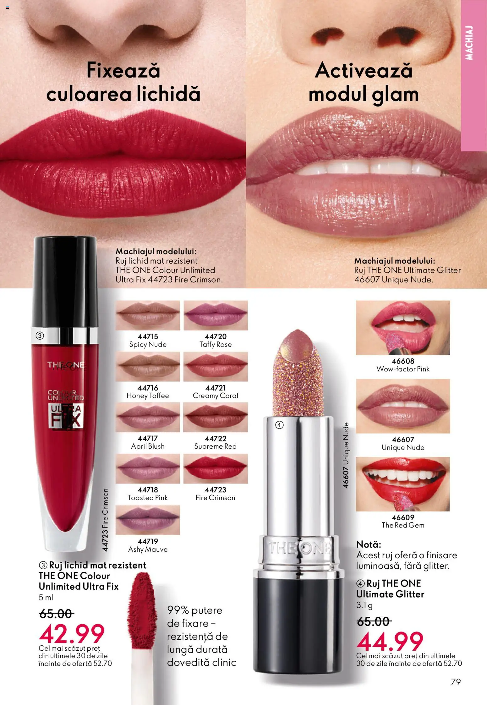 Noul catalog Oriflame – valabil de la 21.01.2026 | Pagină: 79 | Produse: Machiaj, Blush, Ruj, Gem