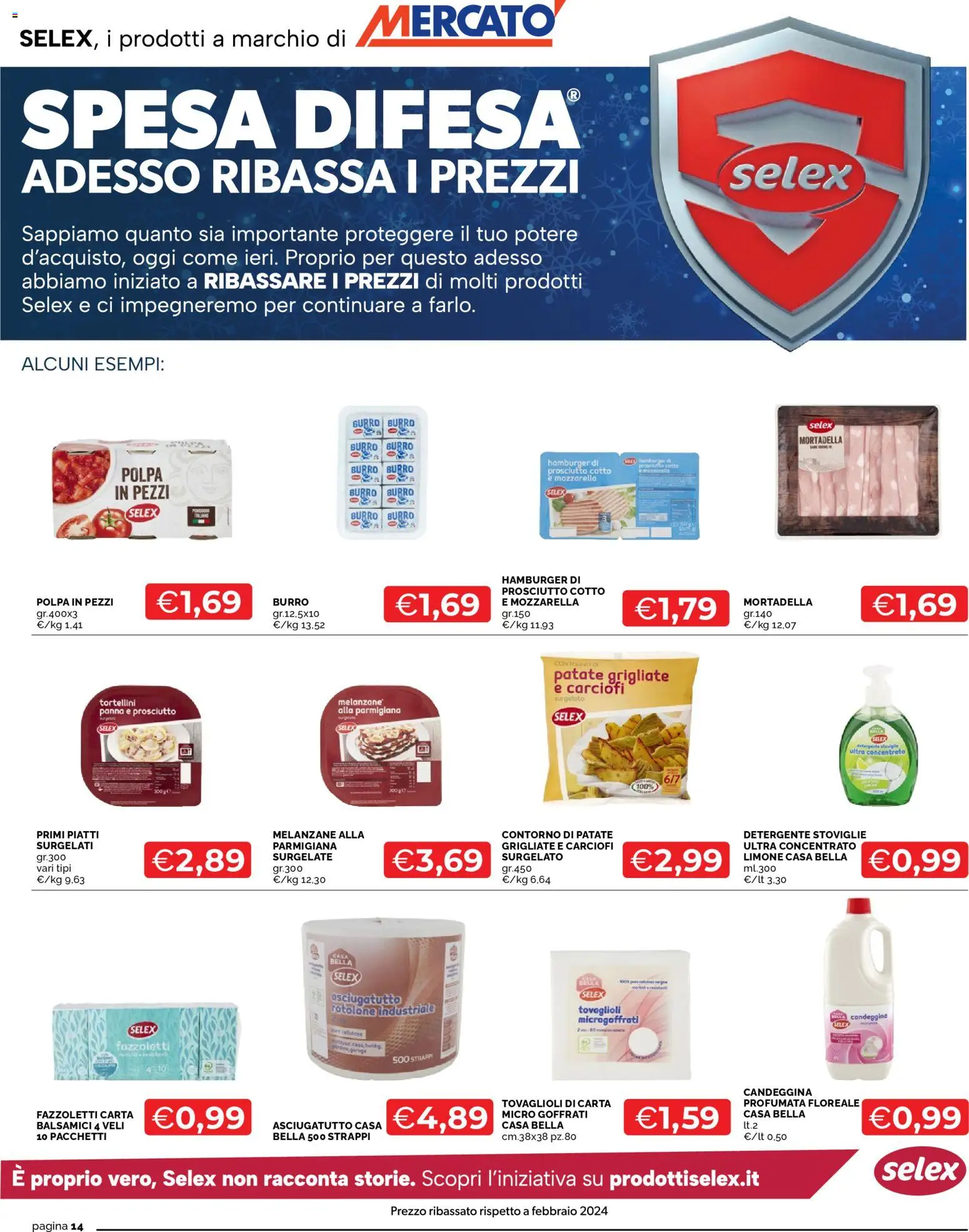 Volantino Mercatò del 15.12.2025 | Pagina: 14 | Prodotti: Detergente, Patate, Mortadella, Melanzane