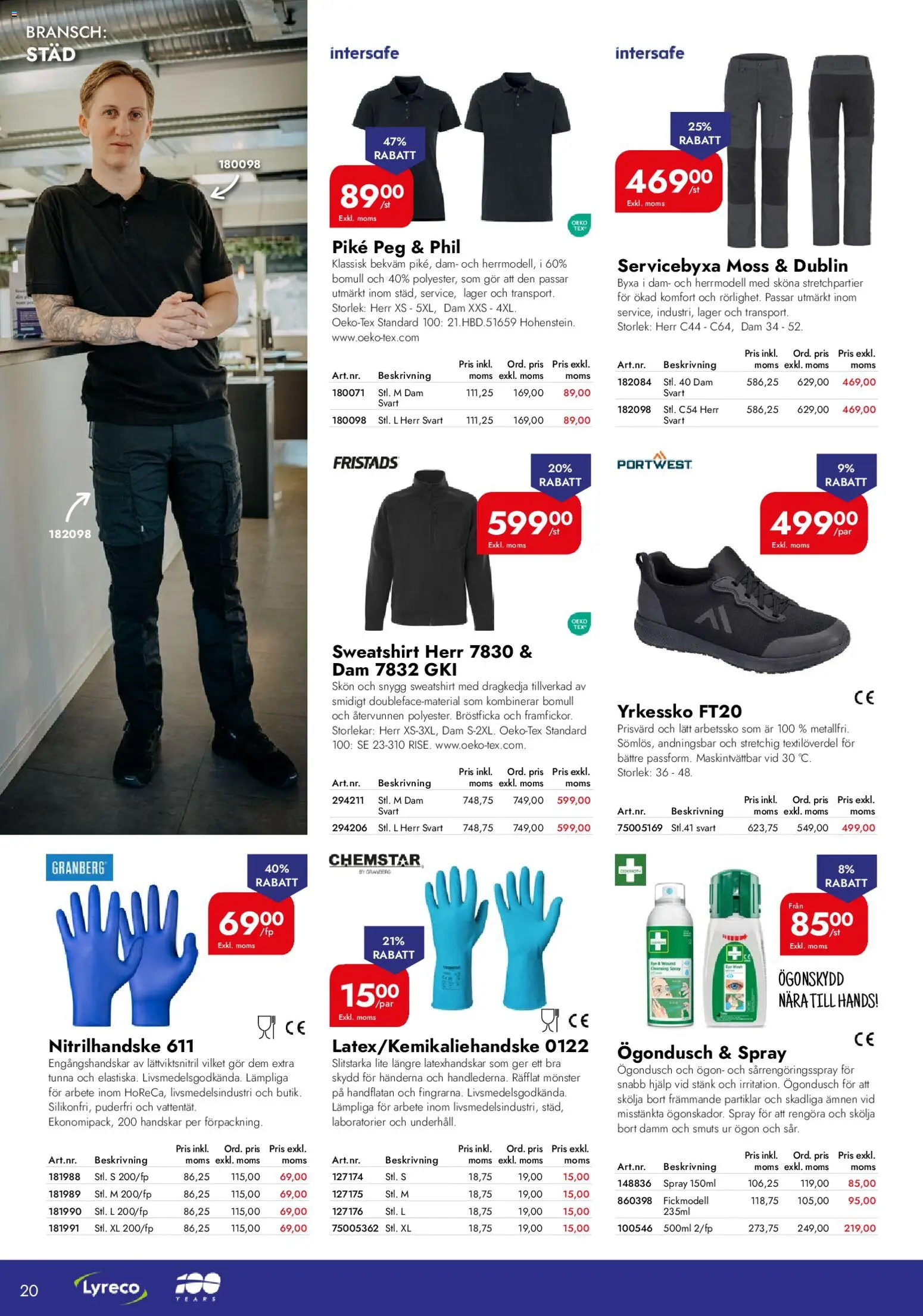 Lyreco reklamblad aktuell från 01.02.2026 | Sida: 20 | Produkter: Sweatshirt, Handskar