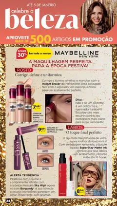 Pré-visualização BATOM SUPERSTAY MATTE INK, Batom líquido SuperStay Matte Ink oferece aos teus lábios um acabamento vibrante mate até 16 horas. válido de 16.12.2025 | Página: 34 | Produtos: Máscara de pestanas, Batom, Maquilhagem, Corretor