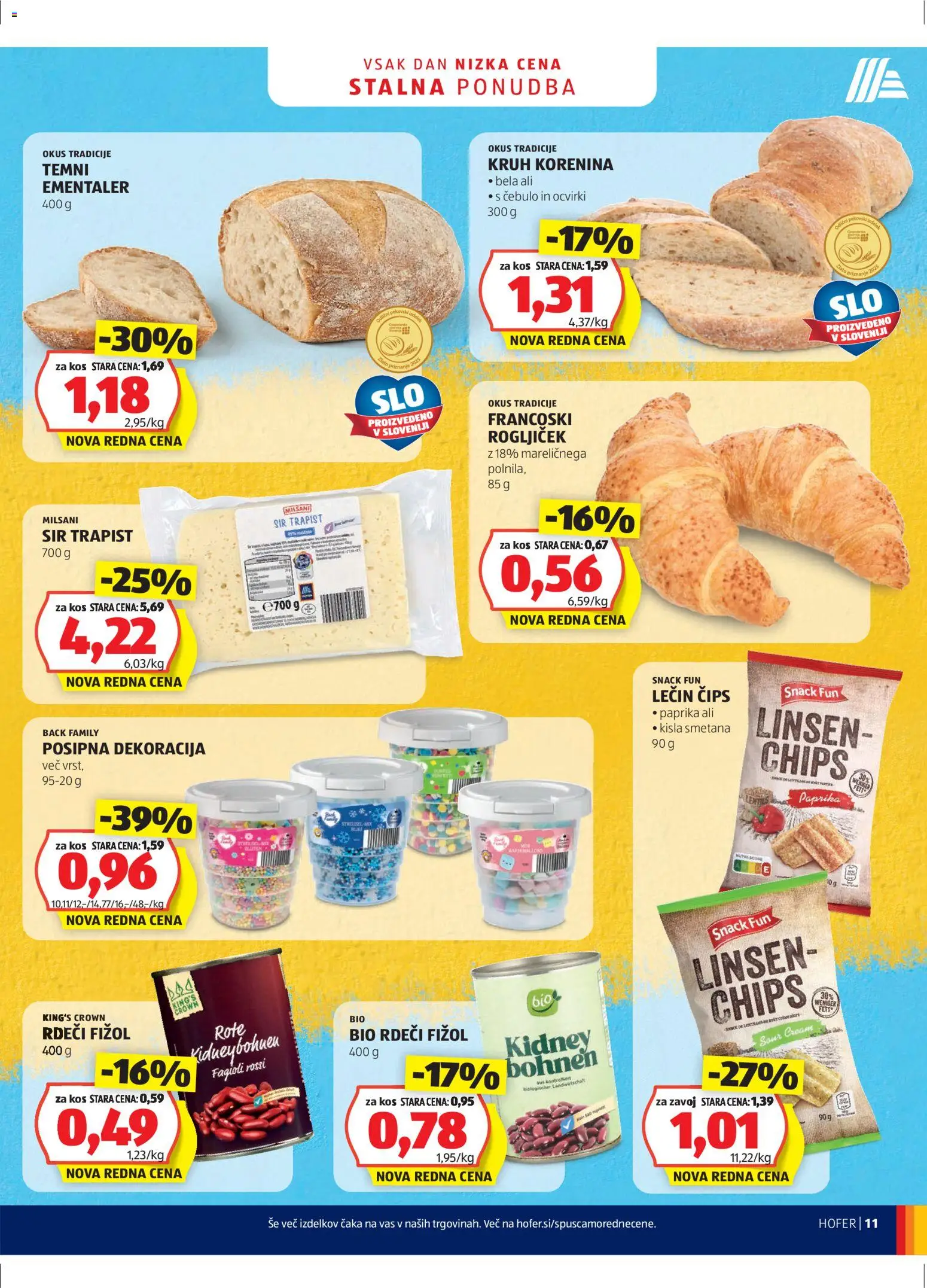 Novi Hofer katalog ponudbe – veljaven od 21.01.2026 | Stran: 11 | Izdelki: Paprika, Kisla smetana, Cips, Smetana