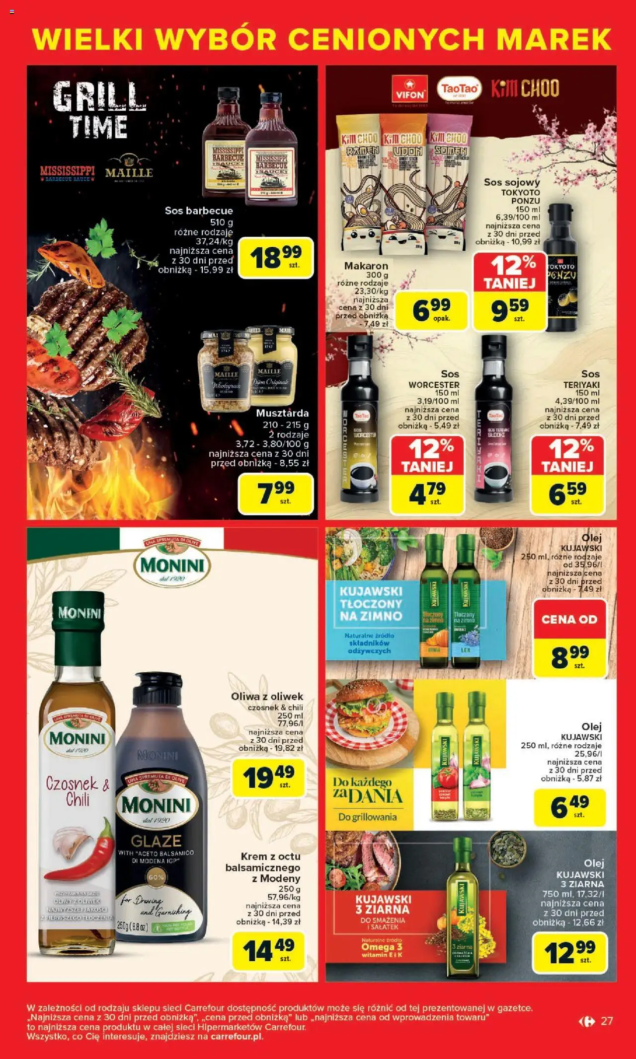 Carrefour Gazetka - Cenione marki, super ceny od 04.08.2025 | Strona: 27 | Produkty: Czosnek, Chili, Makaron, Krem