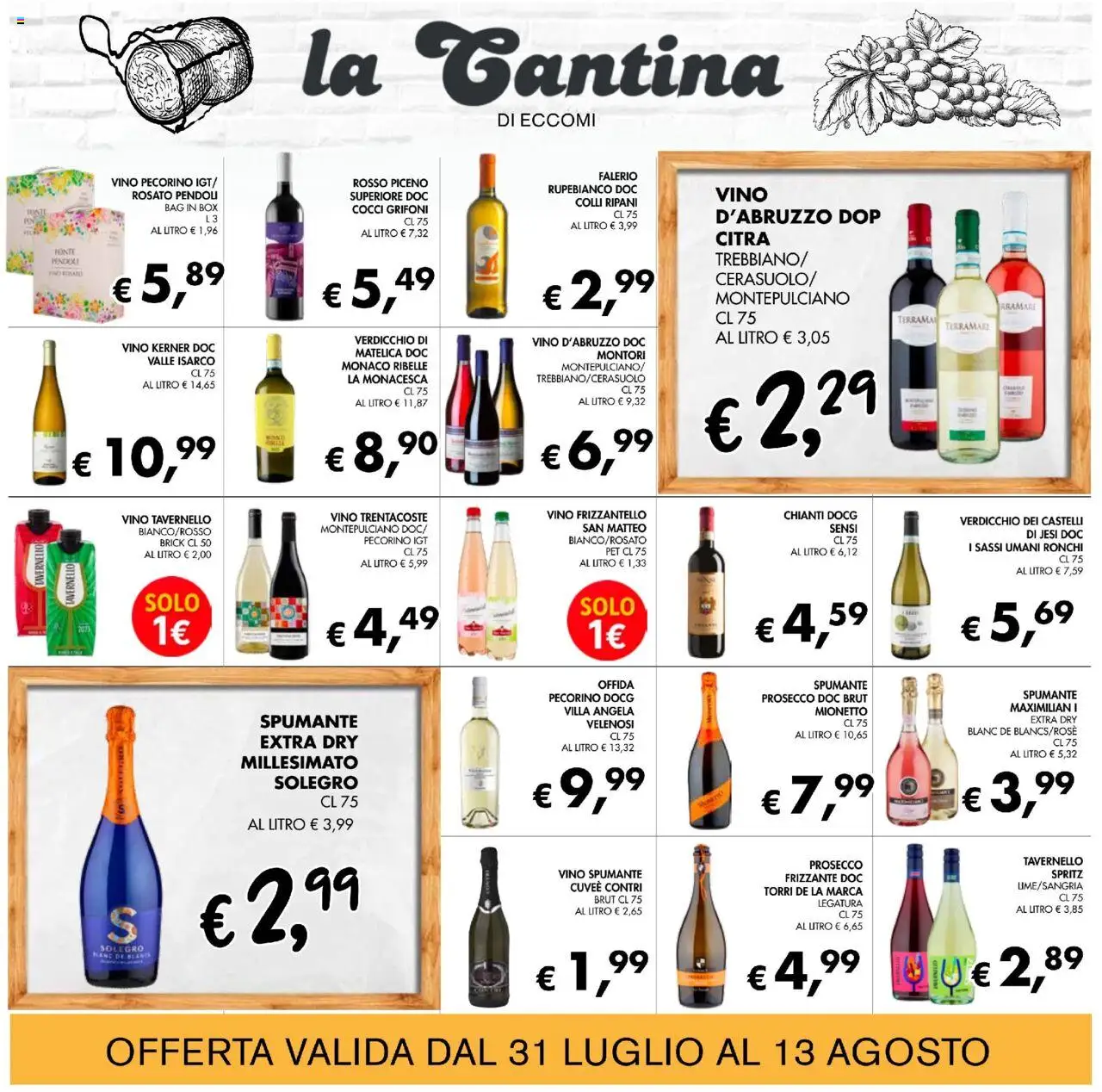 Volantino Coal del 31.07.2025 | Pagina: 14 | Prodotti: Prosecco, Vino, Spumante, Pecorino