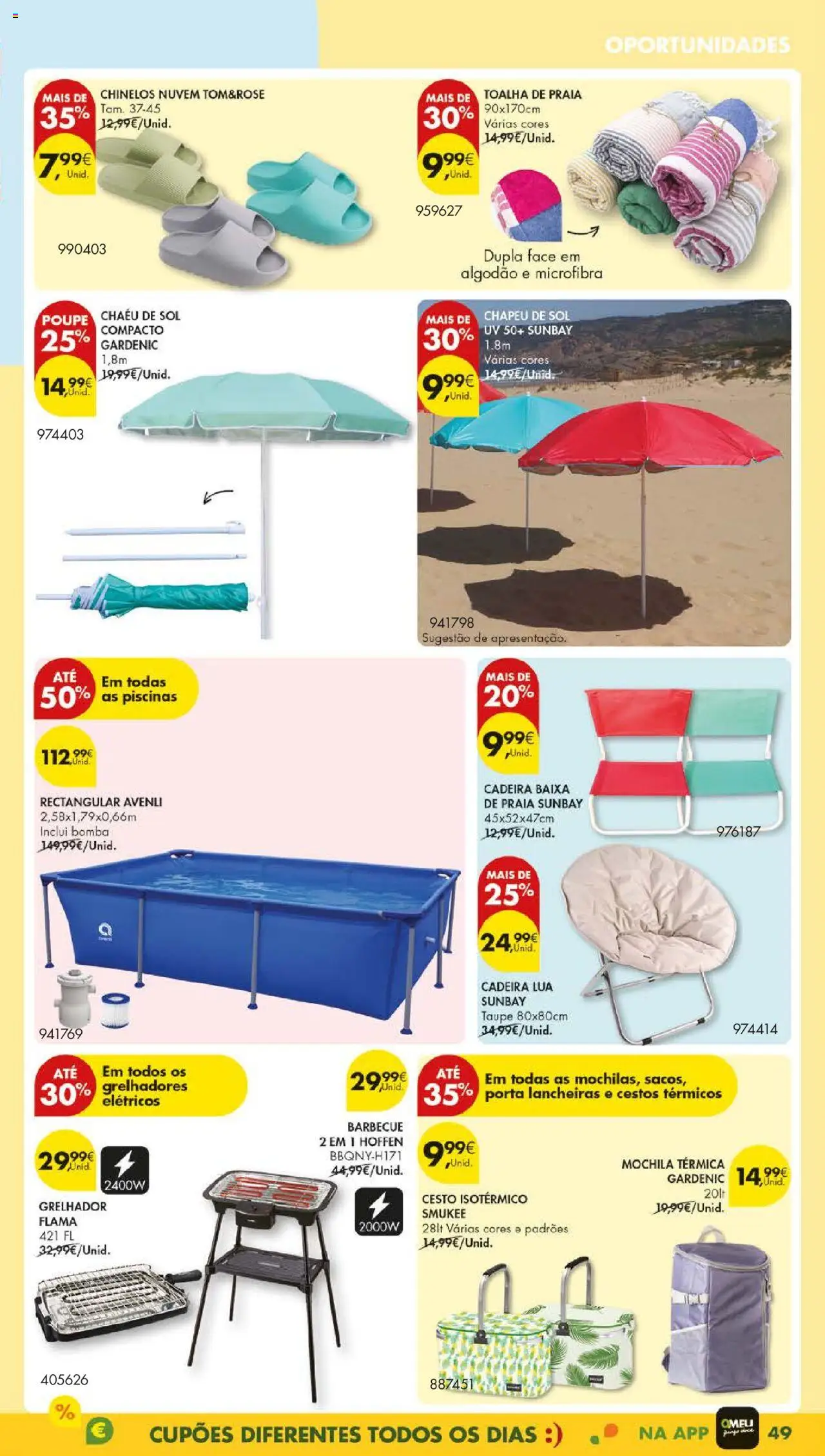 Pingo Doce folheto │ válido de 01.07.2025 | Página: 53 | Produtos: Chinelos, Mochila, Algodão, Piscinas