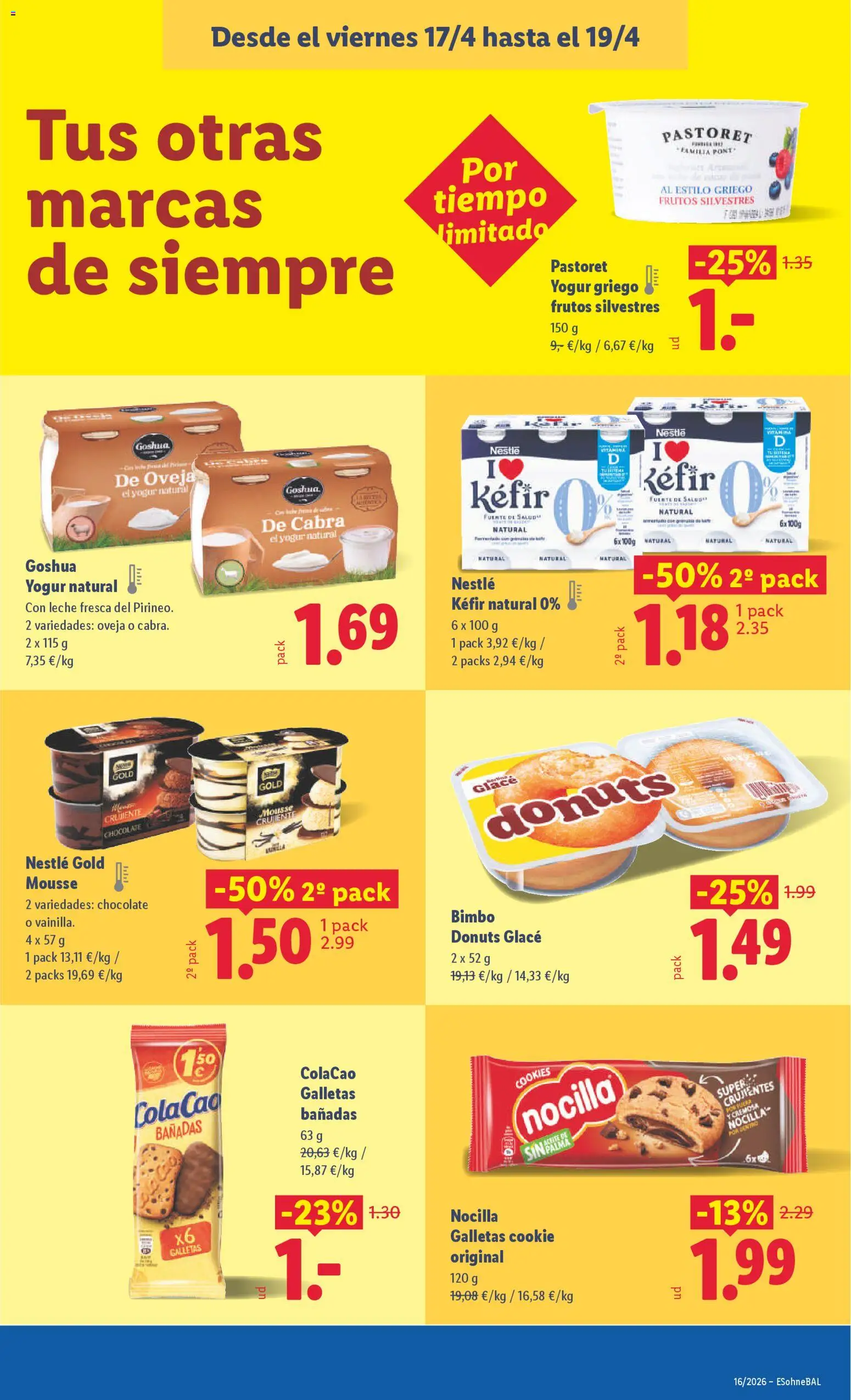 Lidl folleto │ válido desde el 13.04.2026 | Página: 33 | Productos: Mousse, Leche, Μαγειρική εστία, Galletas