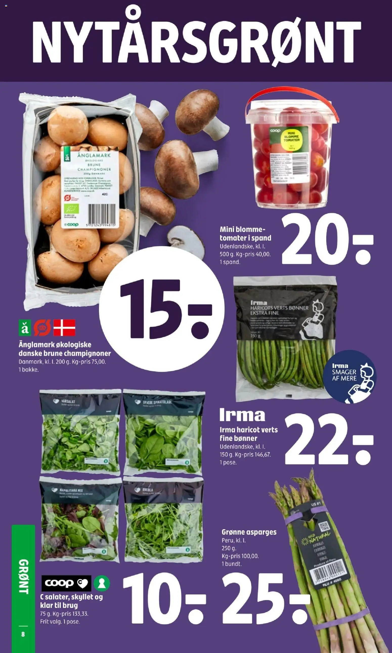 Coop 365 tilbudsavis – gyldig fra 27.12.2025 | Side: 10 | Produkter: Tomater, Bønner, Asparges