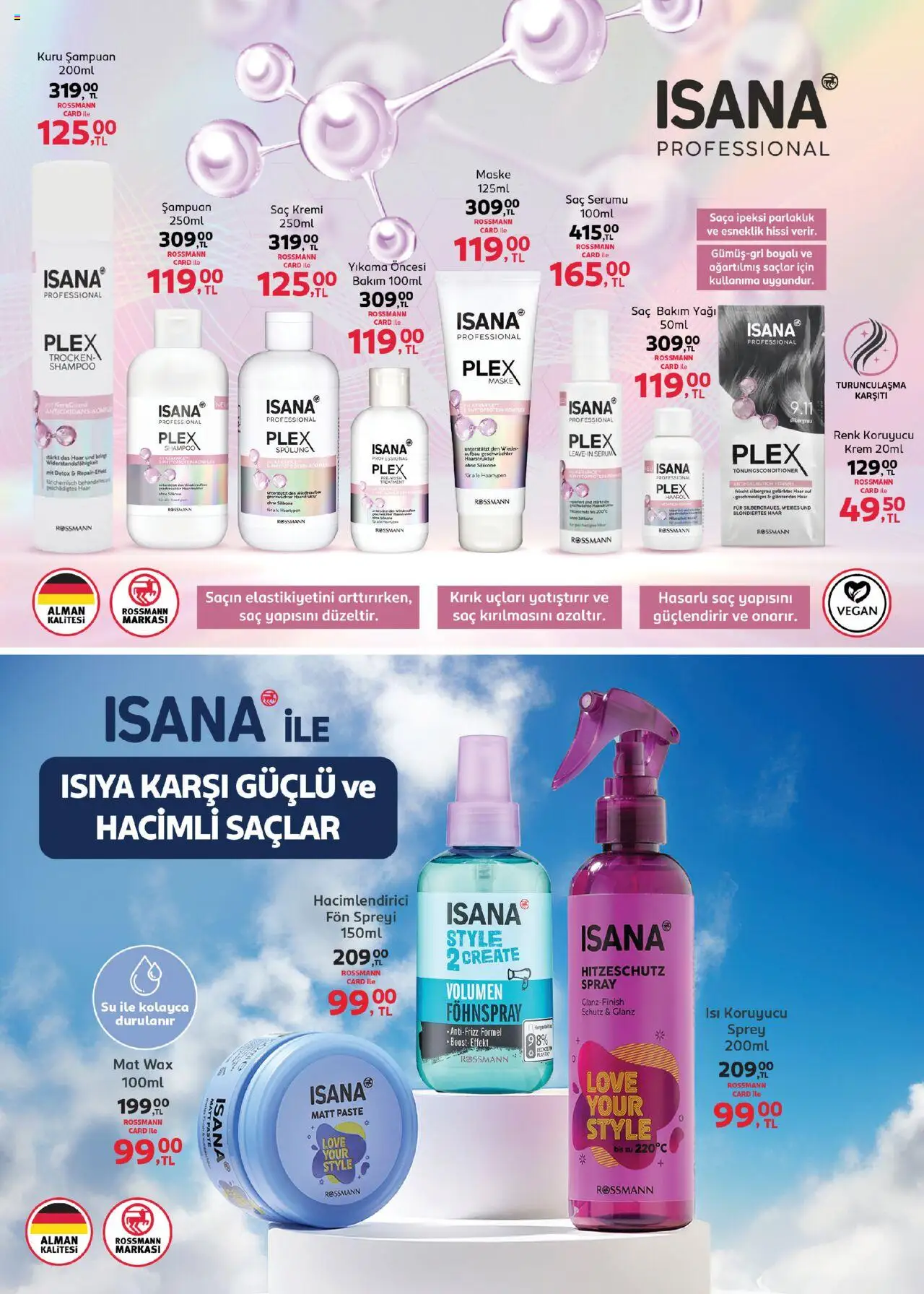 Rossmann İndirim - 01.08.2025 tarihinden itibaren geçerlidir | Sayfa: 9 | Ürünler: Şampuan, Saç Kremi, Maske, Kuru şampuan