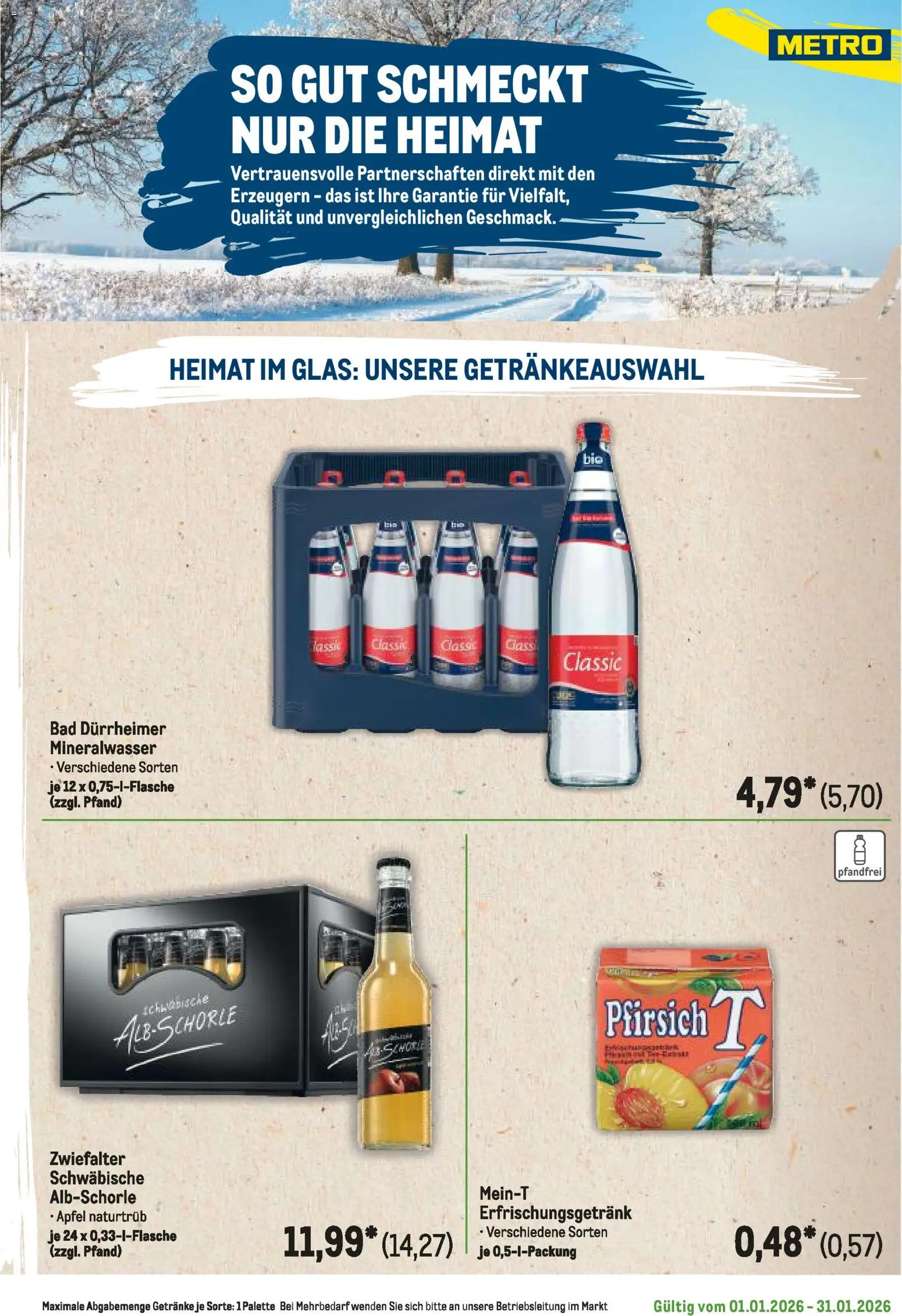 Metro  Regionaler Flyer – gültig ab 01.01.2026 | Seite: 123 | Produkte: Bad, Äpfel, Mineralwasser, Pfirsich