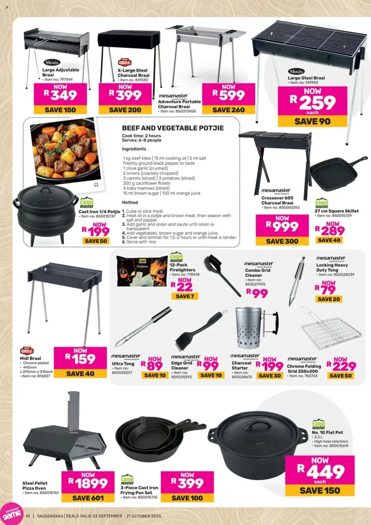 New Game catalogue – valid from 23.09.2025 | Page: 10 | Products: Oven, Iron, Carrots, Salt