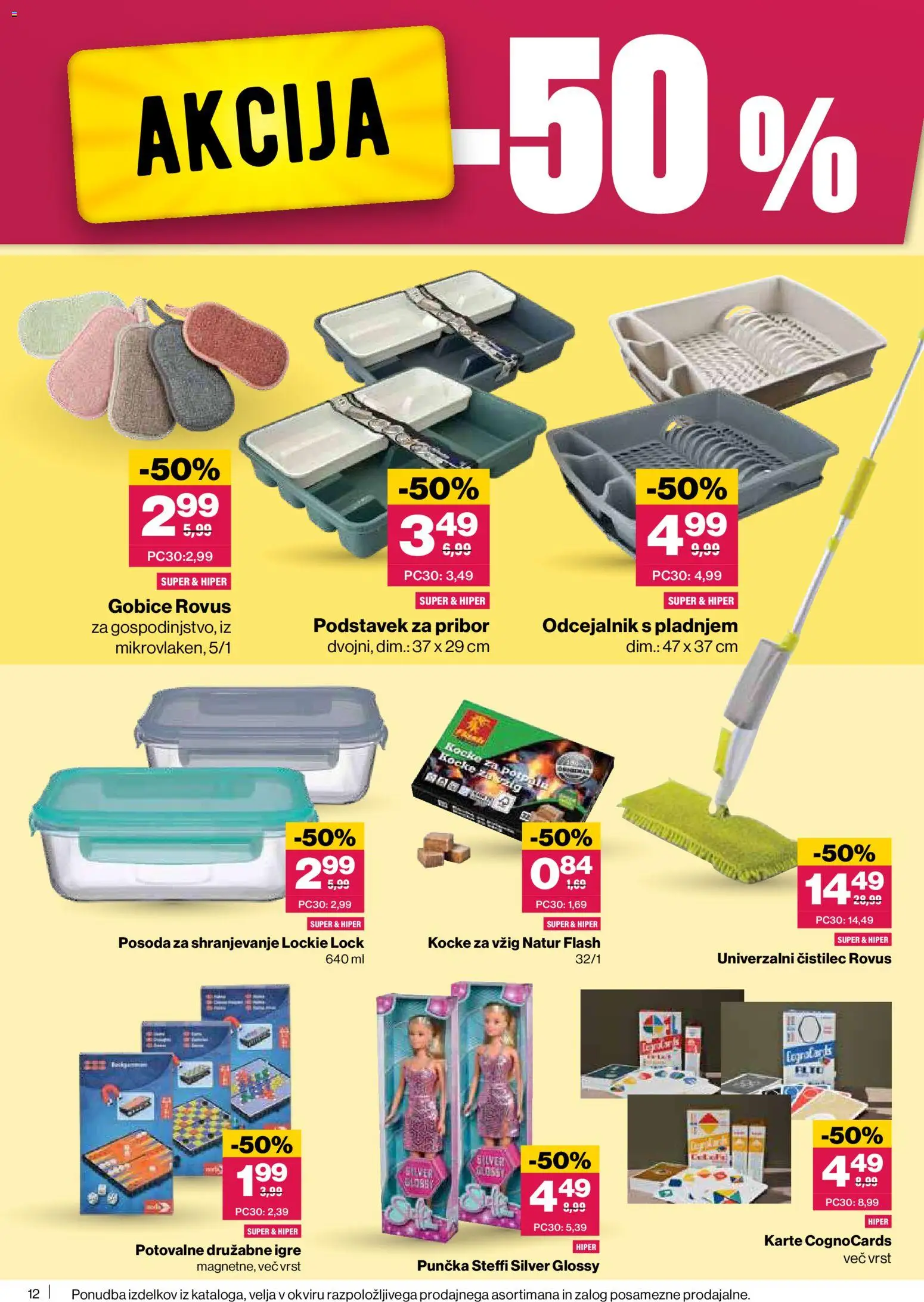 Novi Mercator katalog ponudbe – veljaven od 09.04.2026 | Stran: 12 | Izdelki: Pribor, Gobice