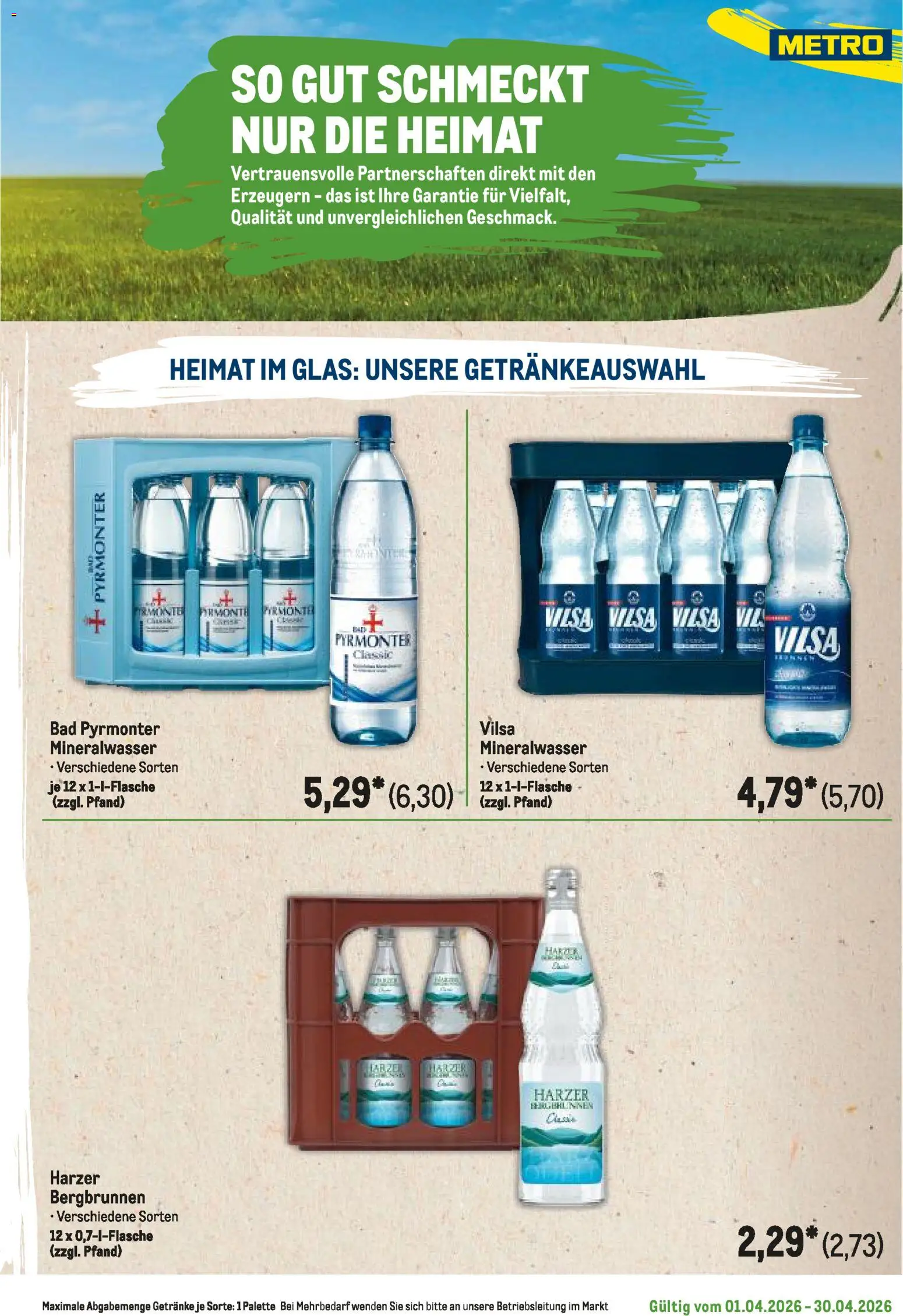 Metro Regionaler Flyer – gültig ab 01.04.2026 | Seite: 29 | Produkte: Bad, Mineralwasser