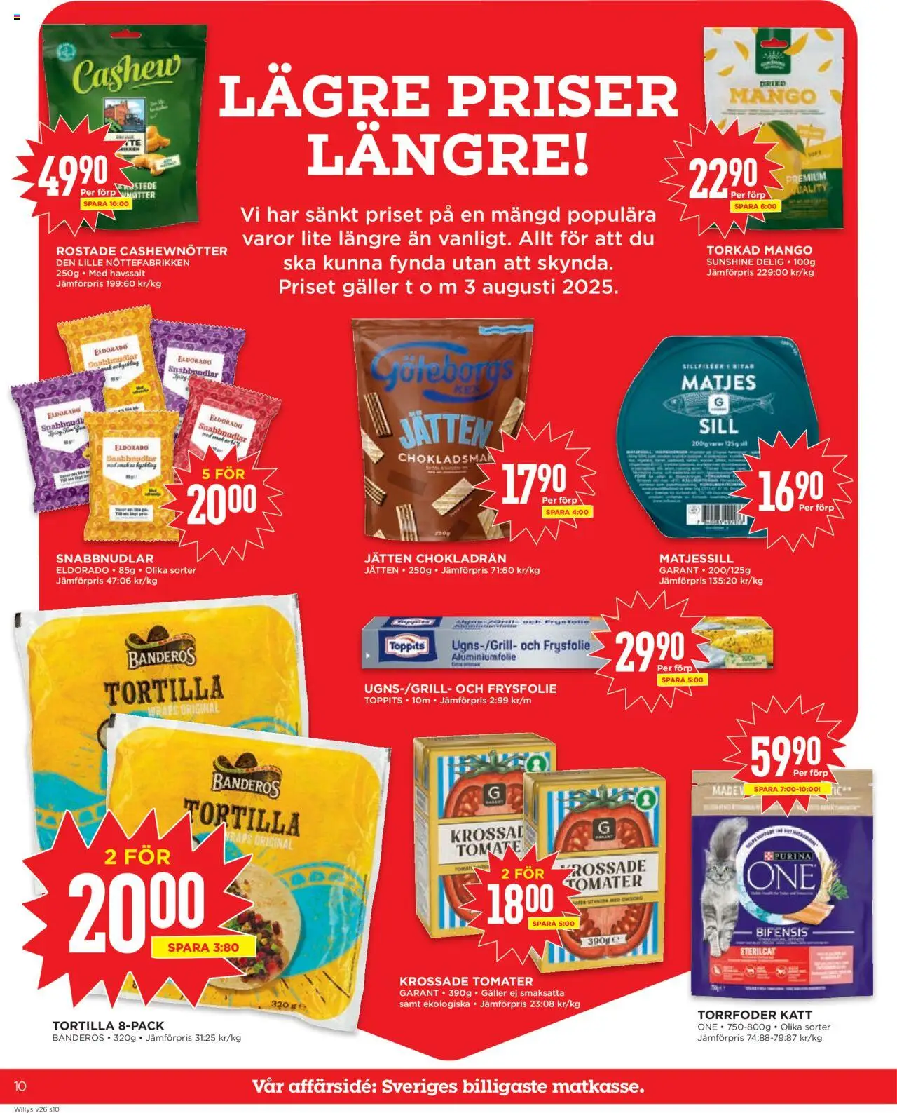 Willys reklamblad aktuell från 23.06.2025 | Sida: 10 | Produkter: Galler, Tomater, Nötter, Mango