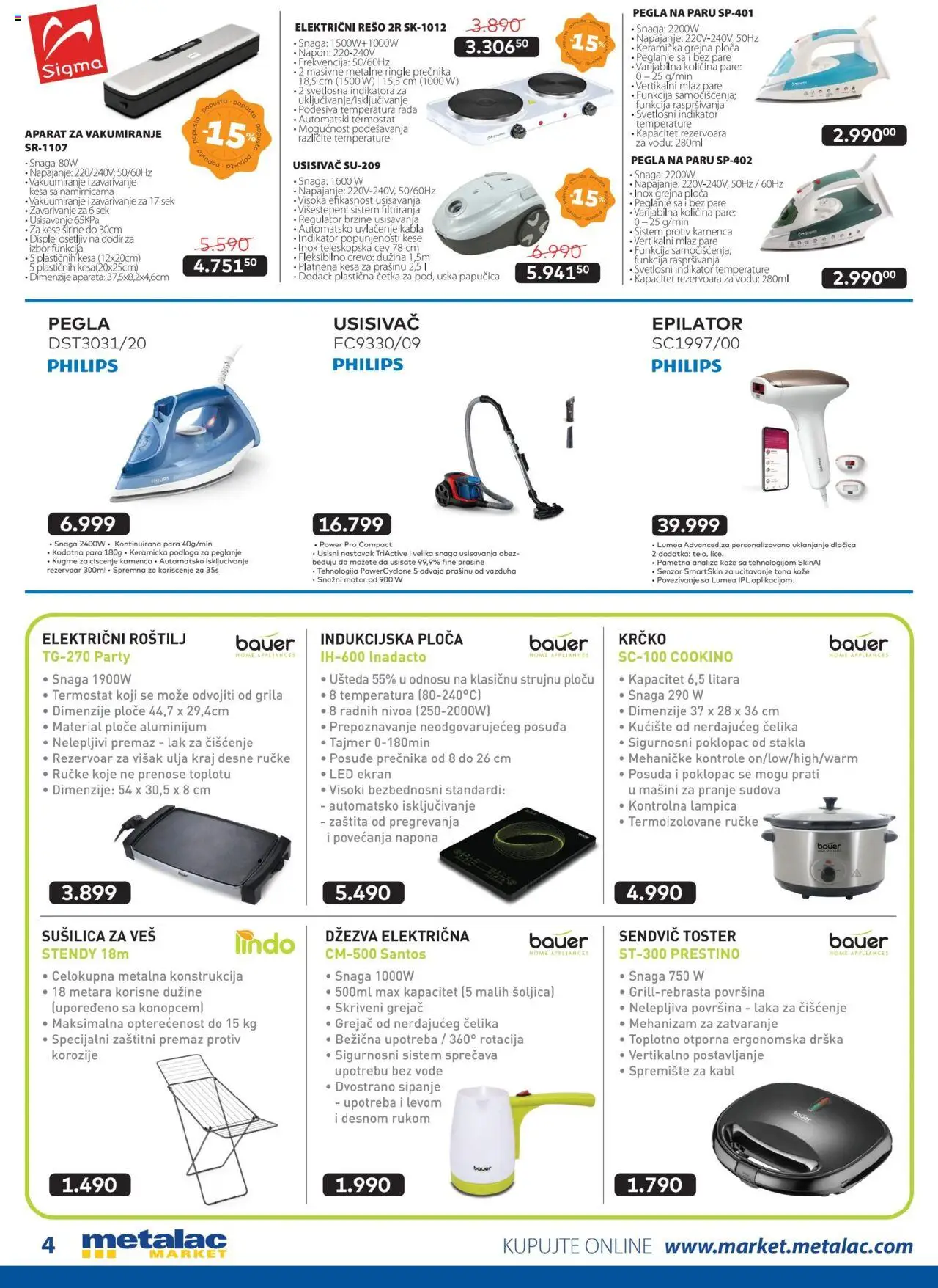 Metalac Market katalog - važi od 01.08.2025 | Strana: 4 | Proizvode: Toster, Četka, Kabl, Džezva