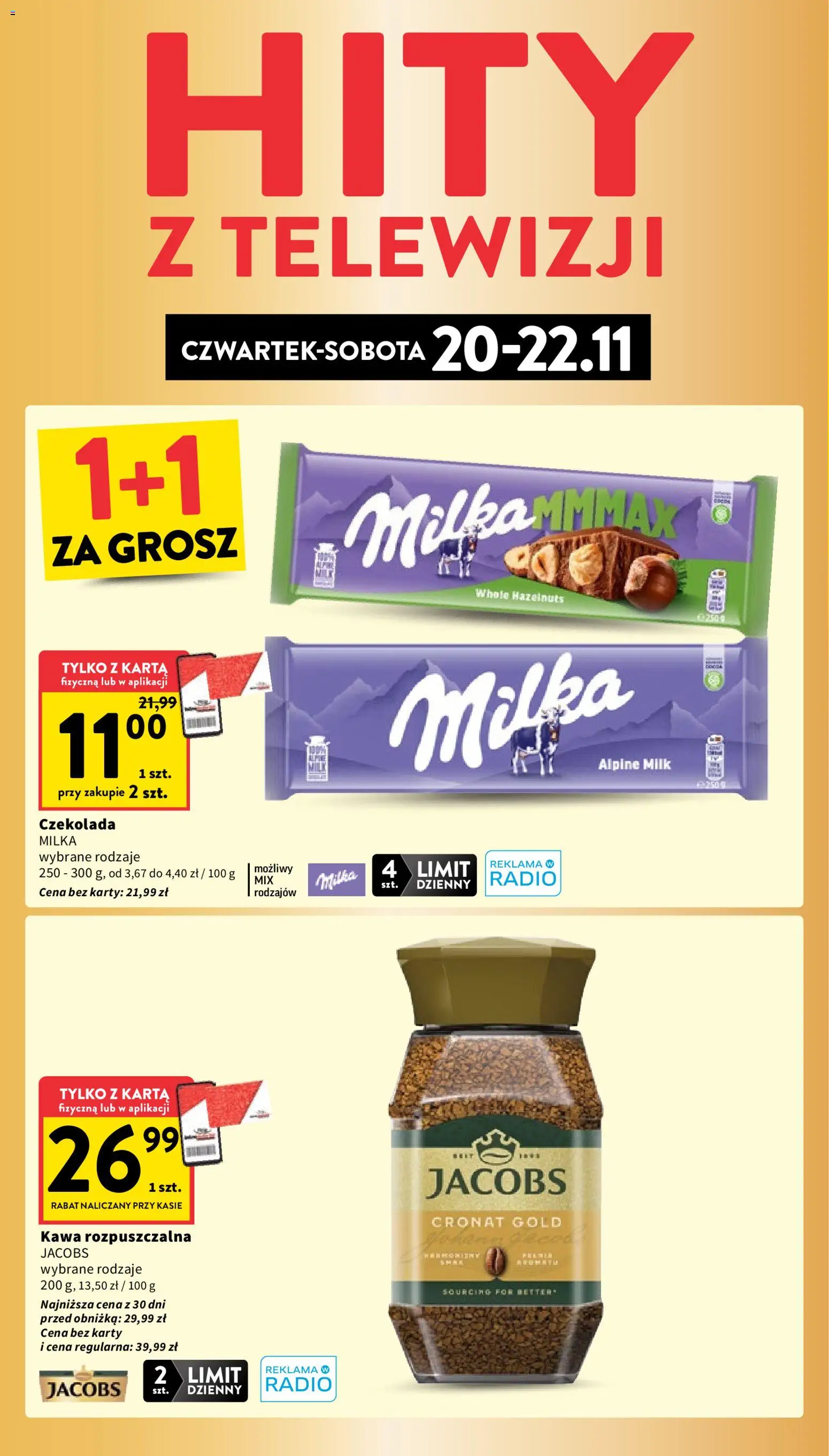 Intermarche Gazetka od 20.11.2025 | Strona: 2 | Produkty: Karta, Czekolada milka, Kawa, Czekolada
