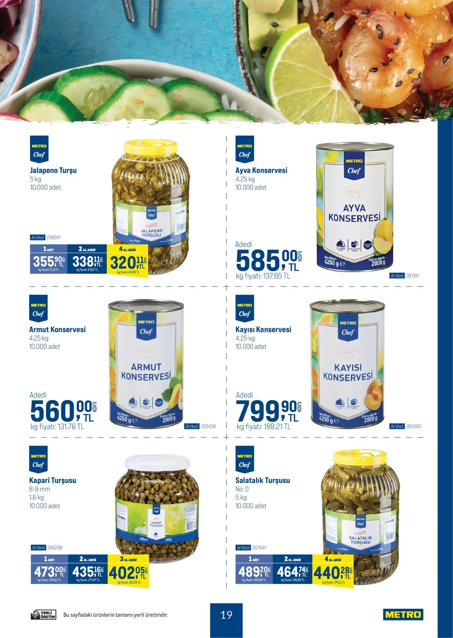 Metro - Dünya Mutfakları - 17.12.2025 tarihinden itibaren geçerlidir | Sayfa: 19 | Ürünler: Kapari, Salatalık, Armut, Ağırlık
