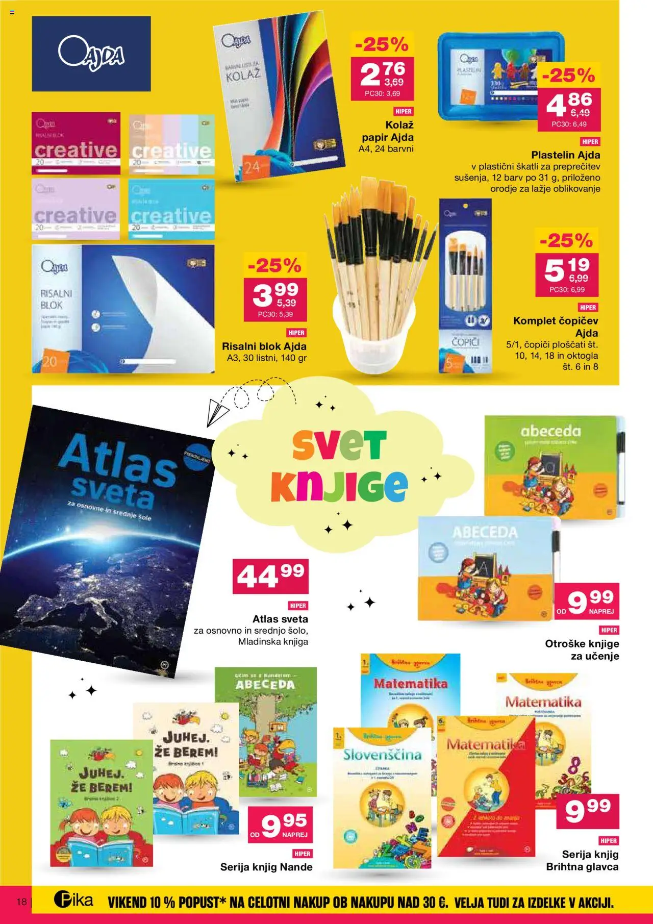 Mercator katalog veselo v šolo │ velja od 30.07.2025 | Stran: 18 | Izdelki: Orodje, Knjiga, Ajda, Blok